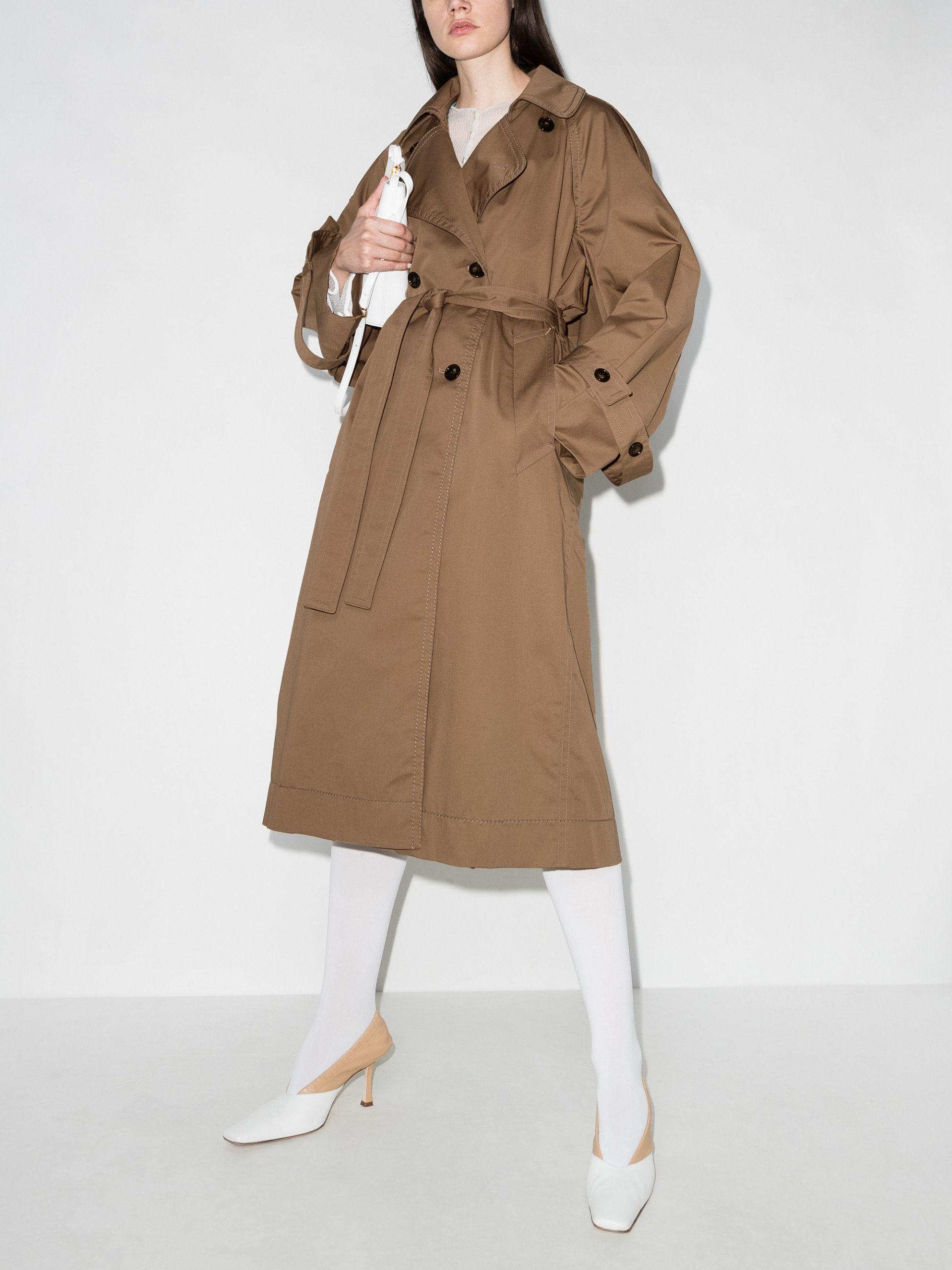 Acne Studios Odande Double-breasted Trench Coat in Brown | Lyst