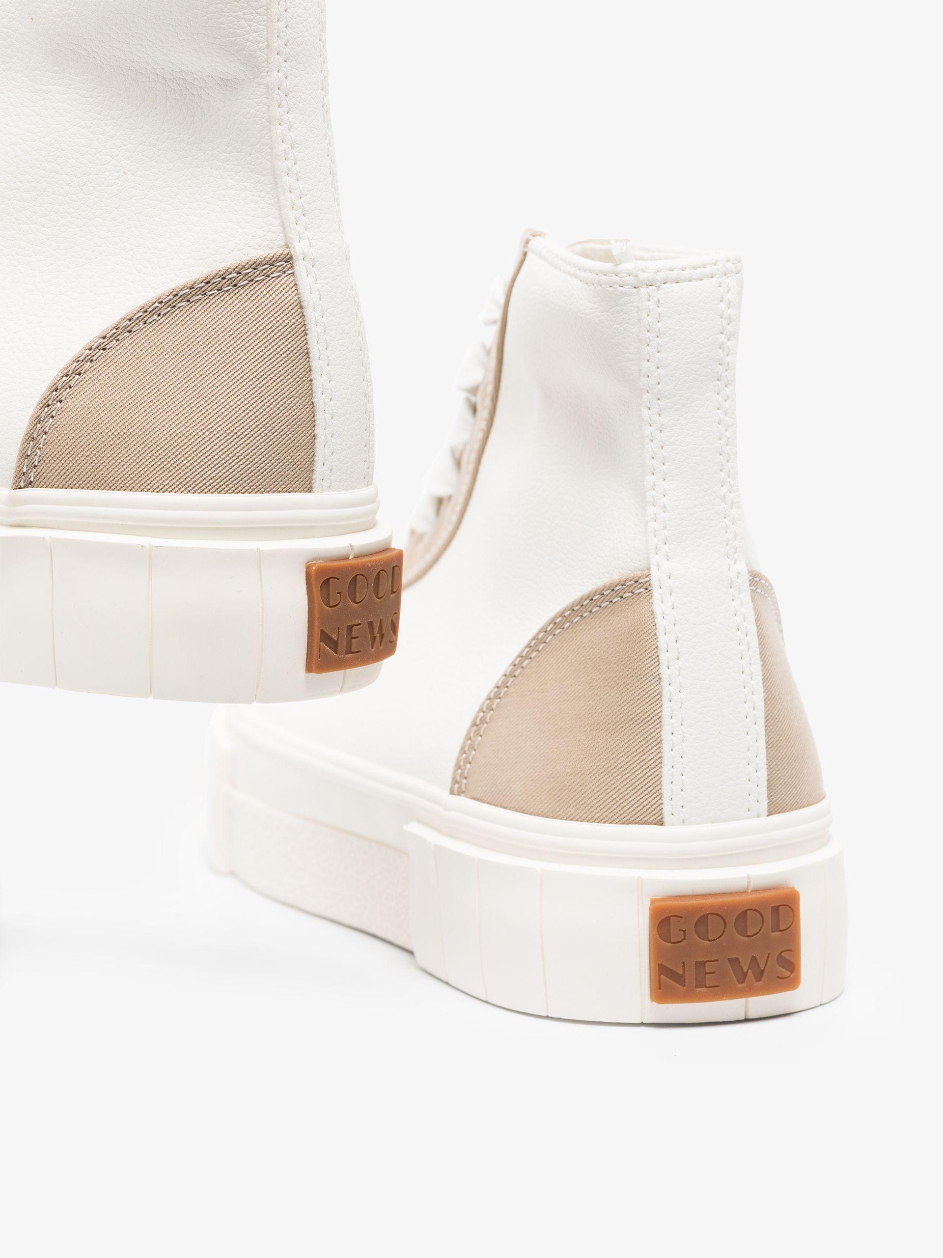 Goodnews Cotton Palm Vegea High Top Sneakers in White - Lyst