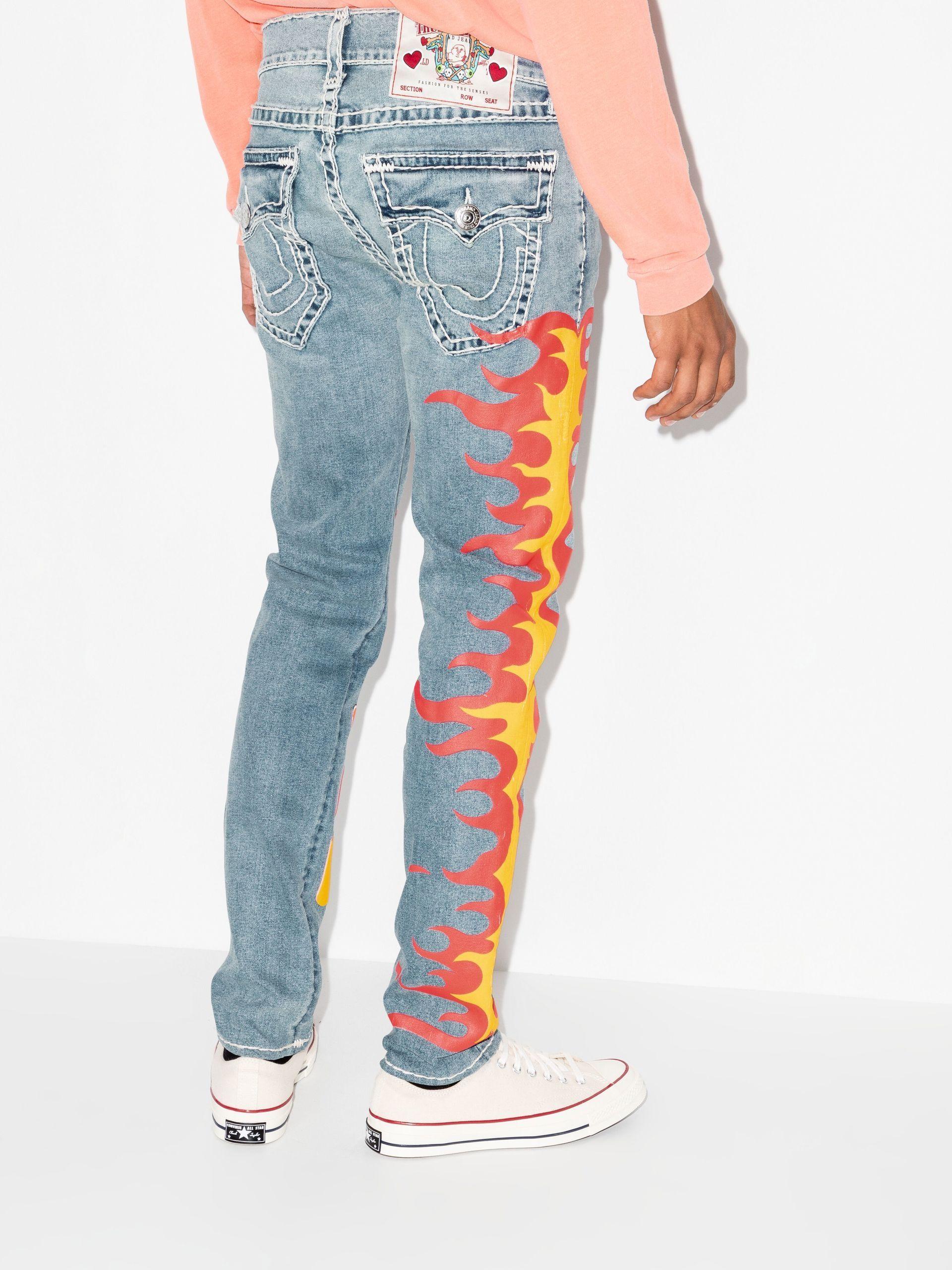True Religion X Chief Keef Super T Skinny Jeans - Men's - Cotton/spandex/elastane  in Blue for Men | Lyst
