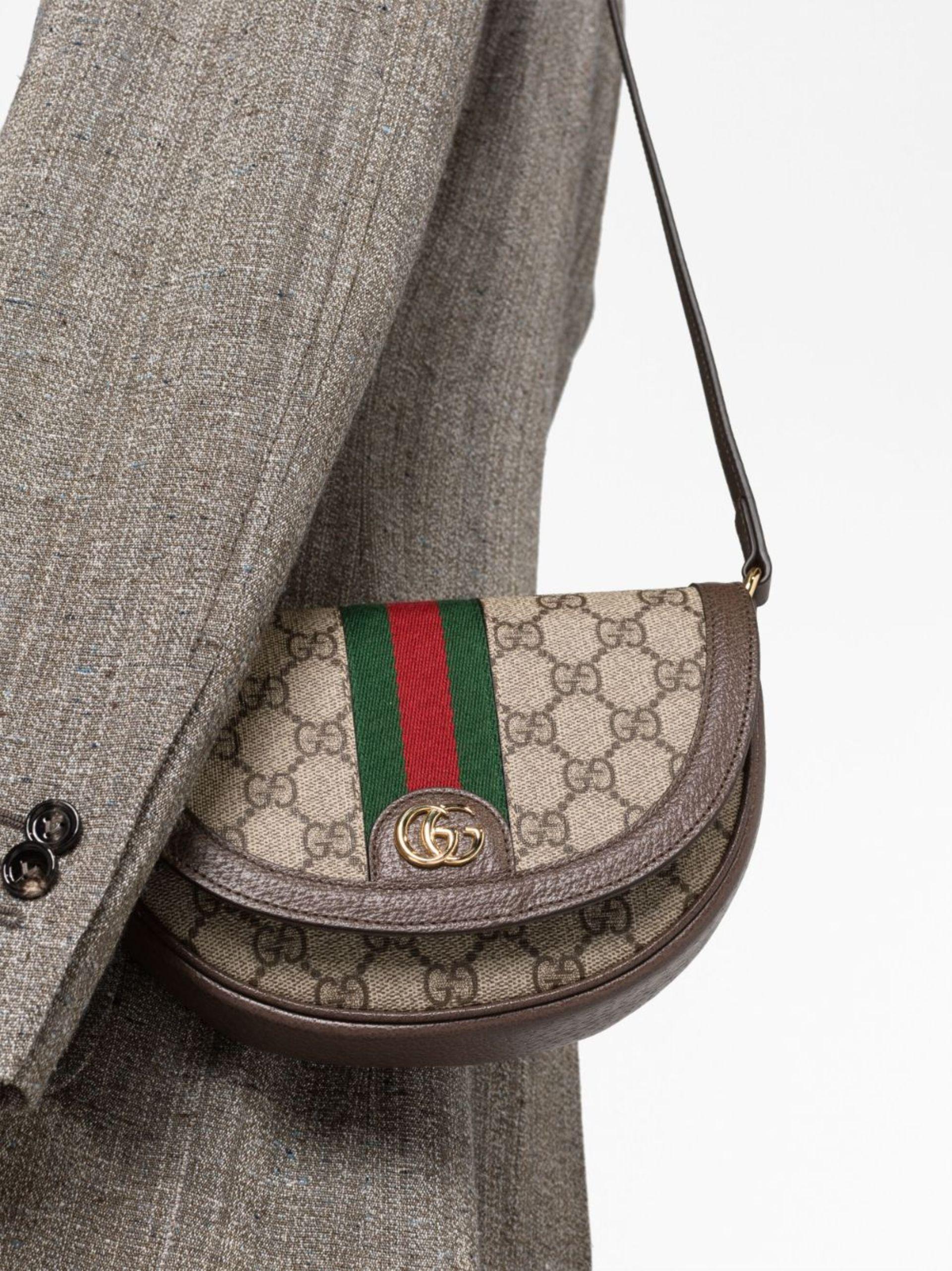 Gucci GG Supreme Small Ophidia Shoulder Bag - Neutrals Shoulder