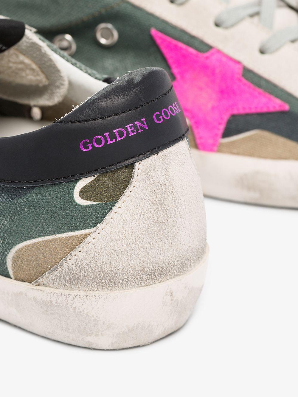 golden goose superstar camouflage print sneakers