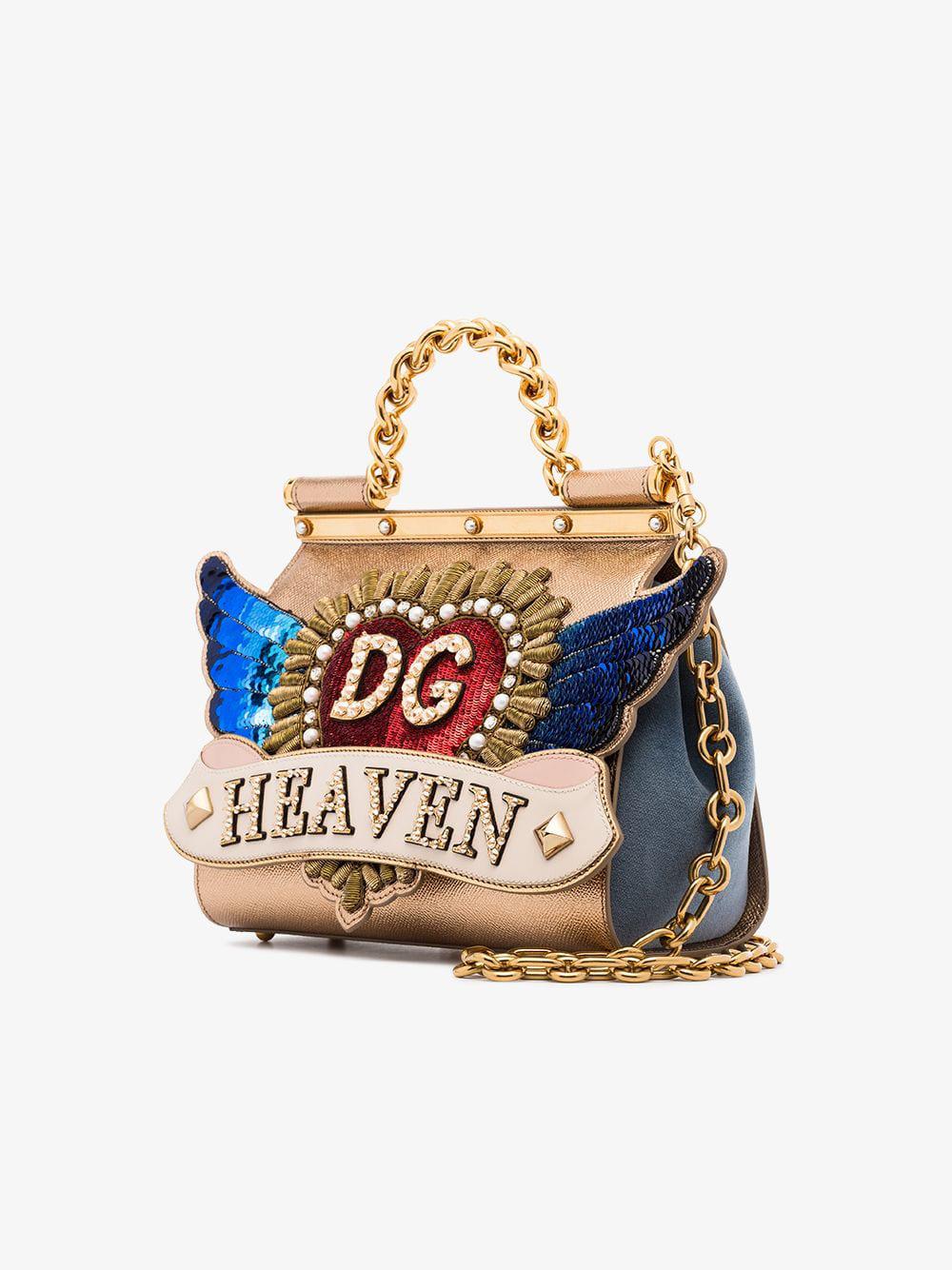 Dolce & Gabbana Multicoloured Sicily Heaven Crystal Embellished Leather  Tote Bag in Metallic | Lyst