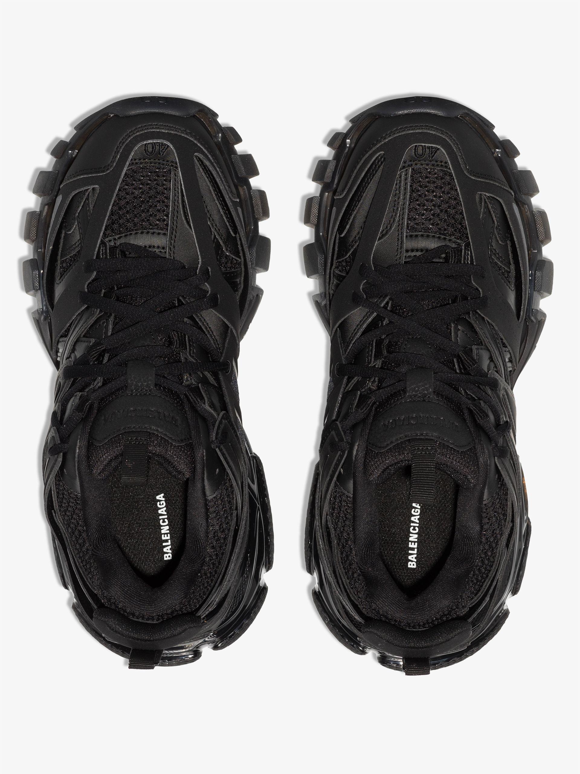 Balenciaga Black Track Clear Sole Sneakers | Lyst