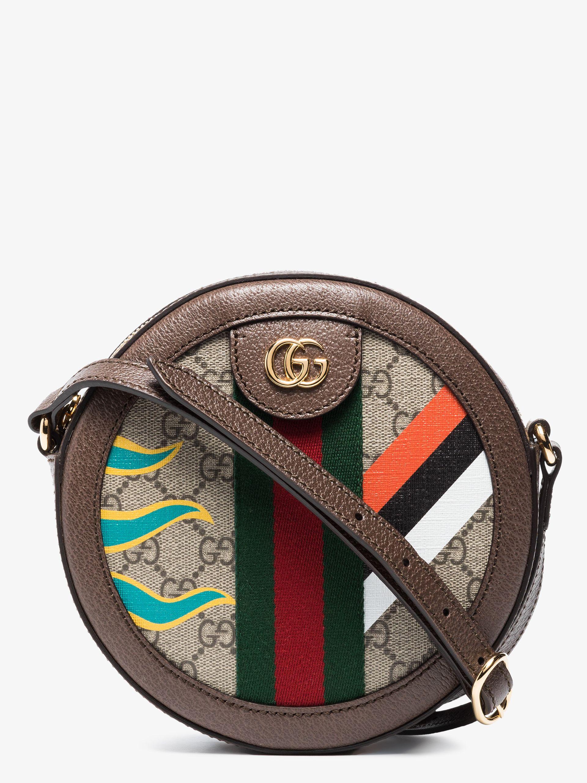 Gucci Horse Racing Round Cross Body Bag in Brown | Lyst