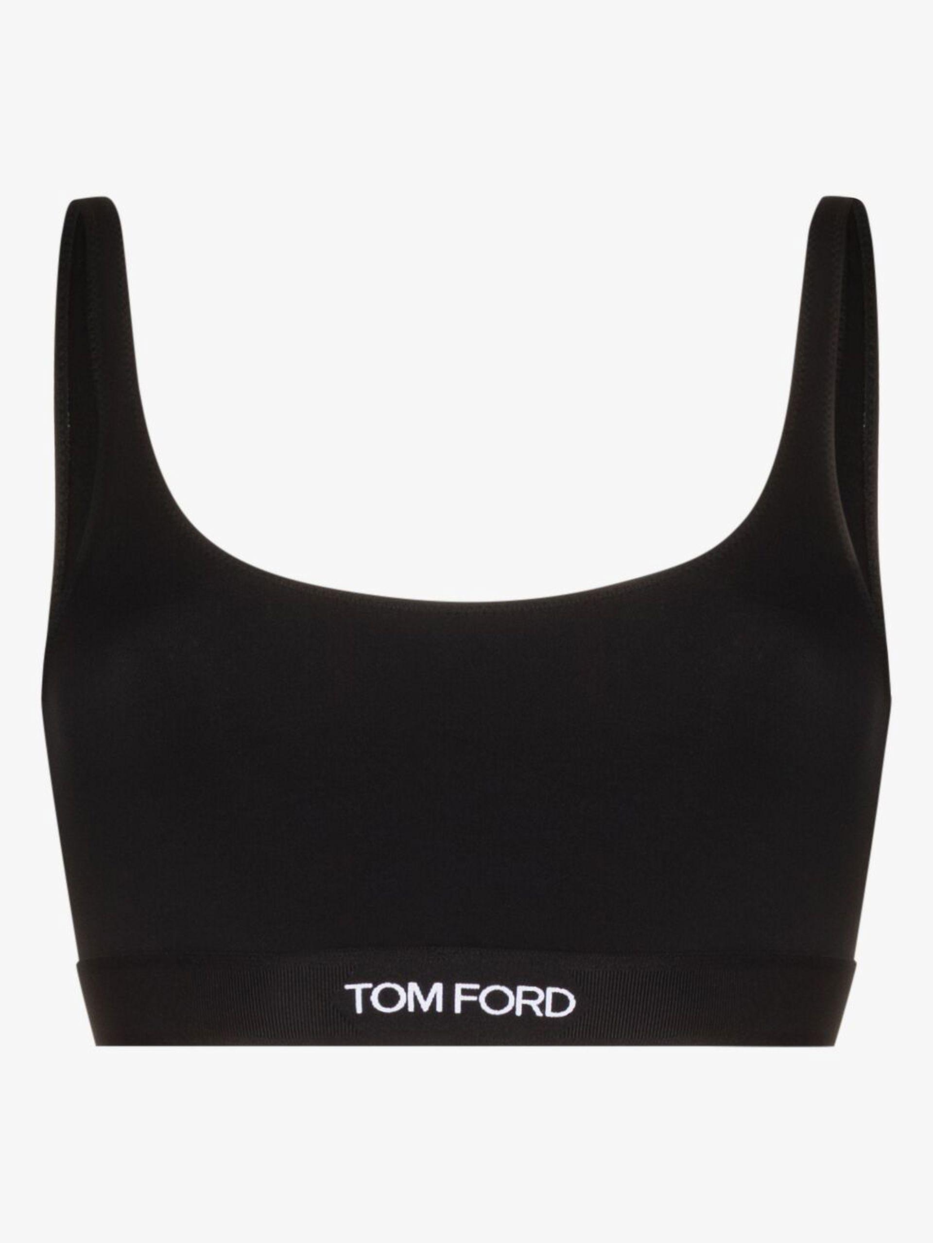 TOM FORD logo-underband bra - Brown, £155.00