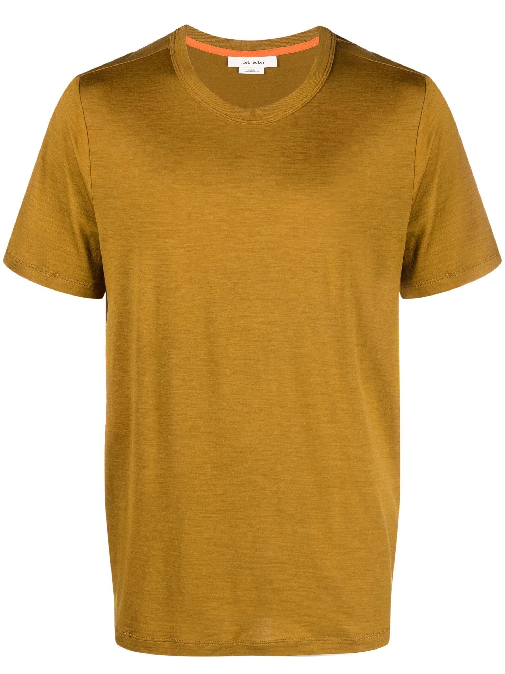 Icebreaker Merinofine Wool T-shirt in Yellow for Men | Lyst