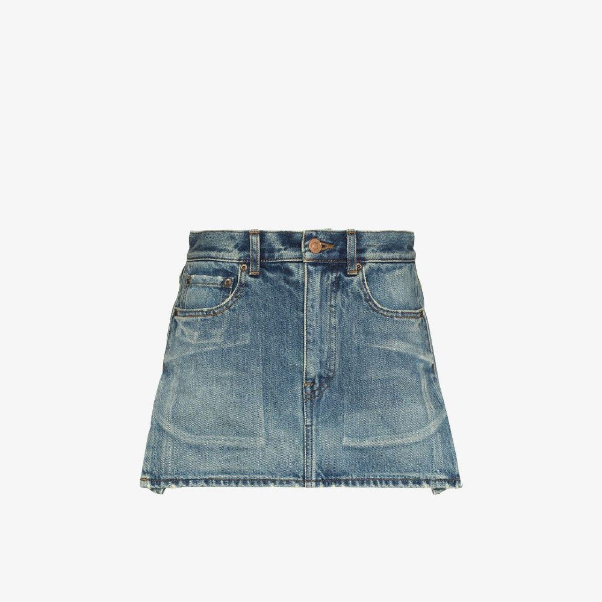 Balenciaga High Waist Denim Skort in 