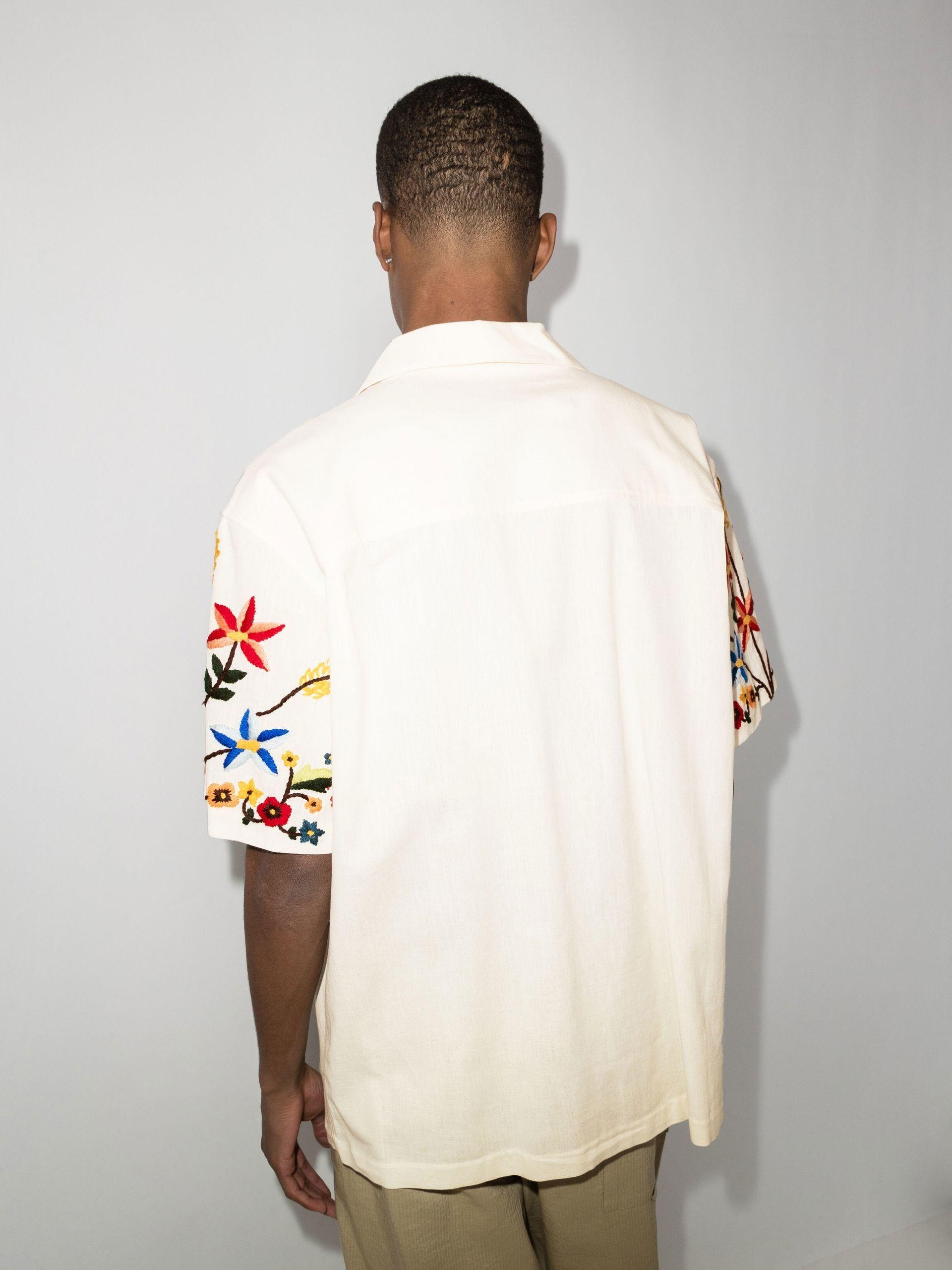 YMC Idris Floral Embroidered Cotton 
