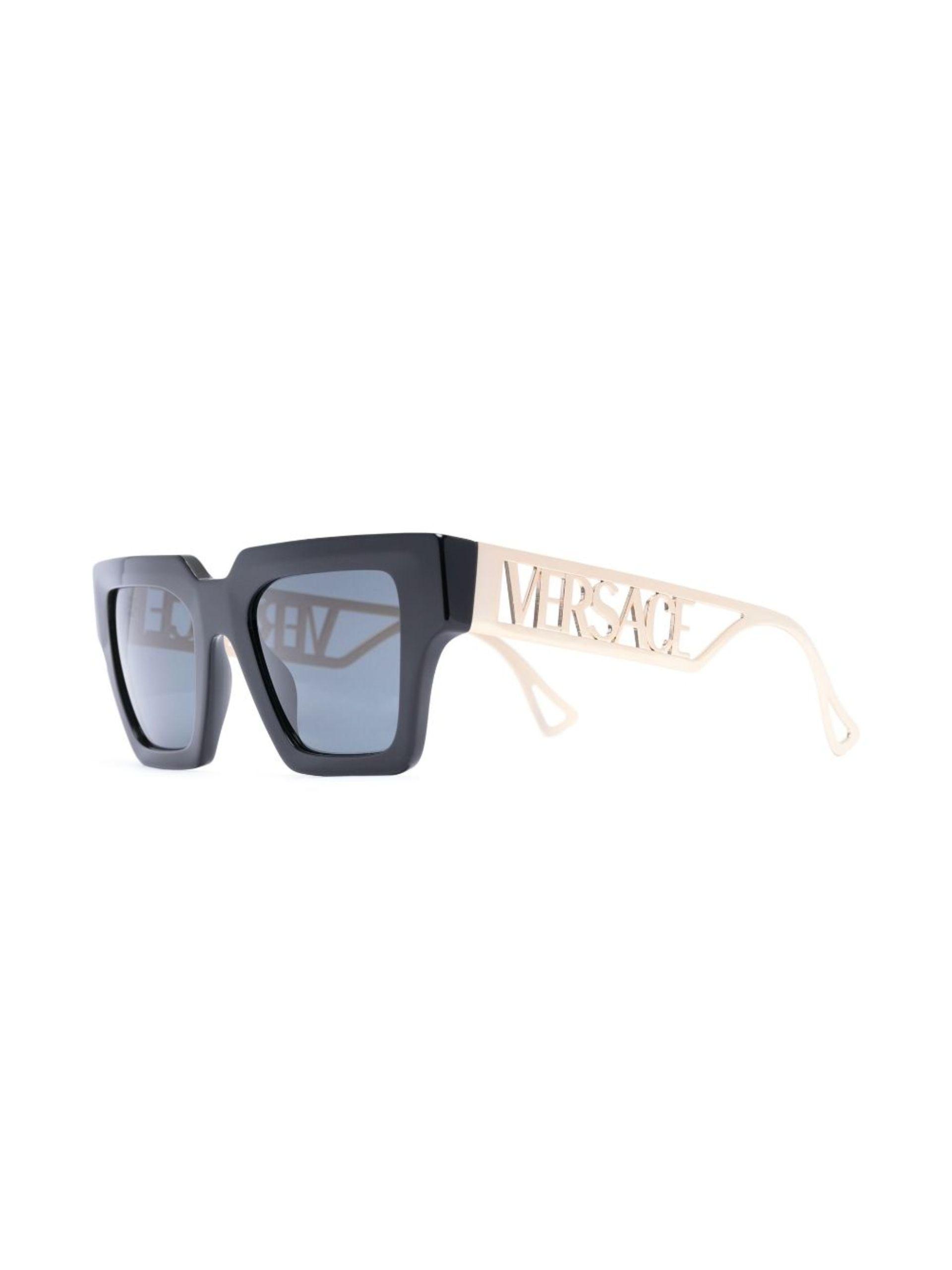 Versace Eyewear Logo-embossed Square-frame Sunglasses - Women's - Acetate  in Blue | Lyst