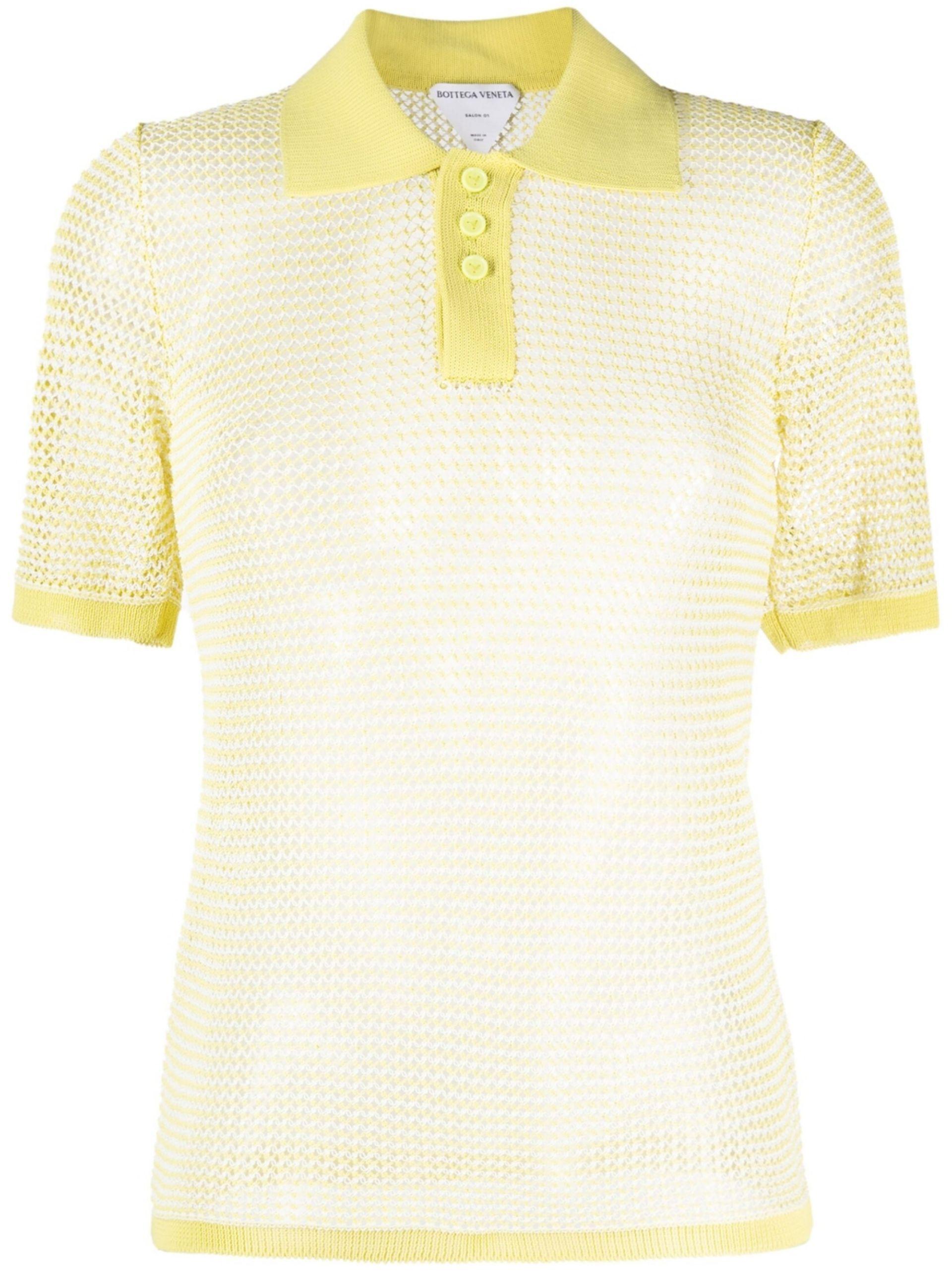 Bottega Veneta Pointelle-knit Polo Shirt - Women's - Cotton