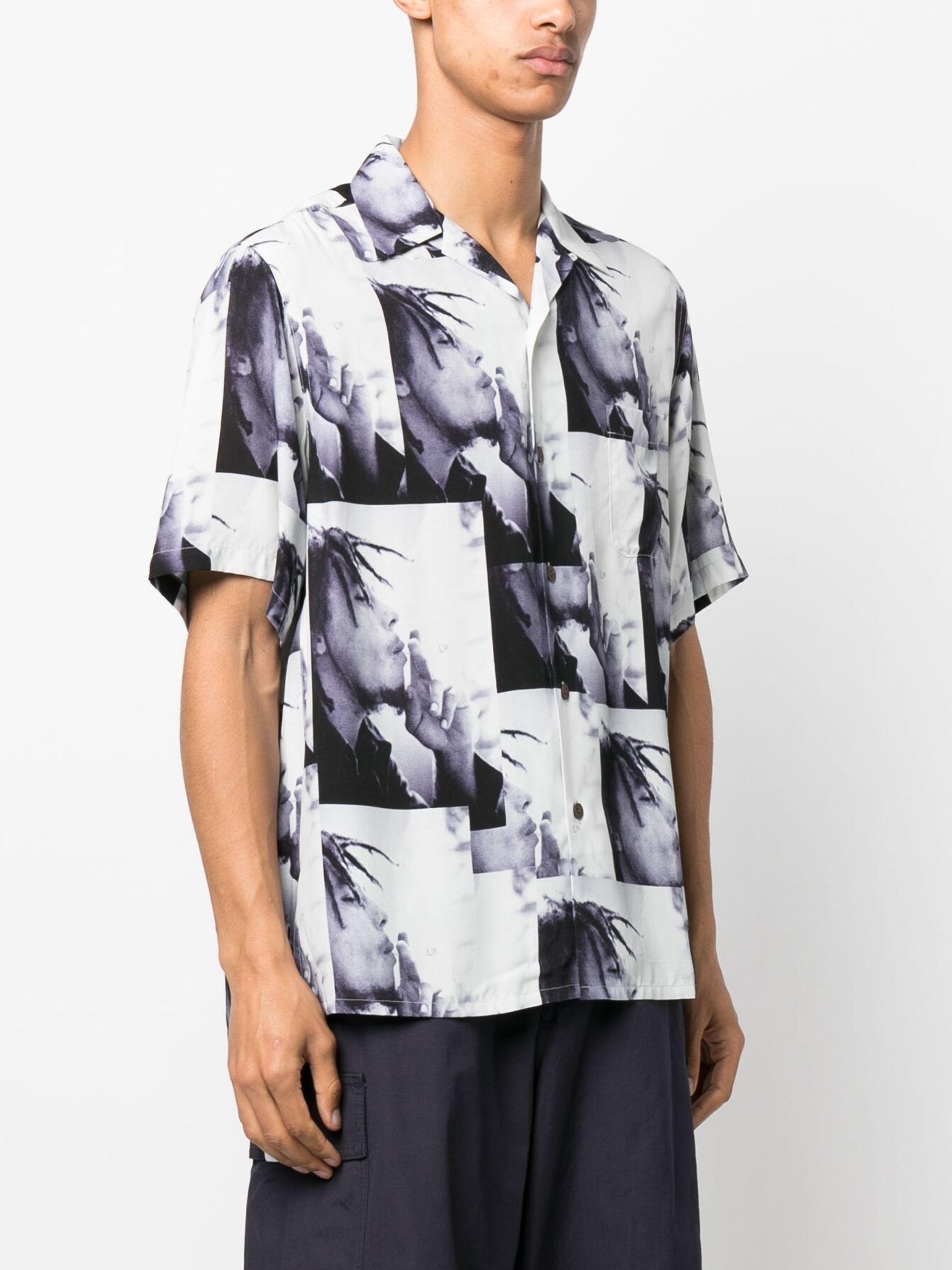 Wacko Maria Bob Marley Print Shirt in Blue for Men | Lyst