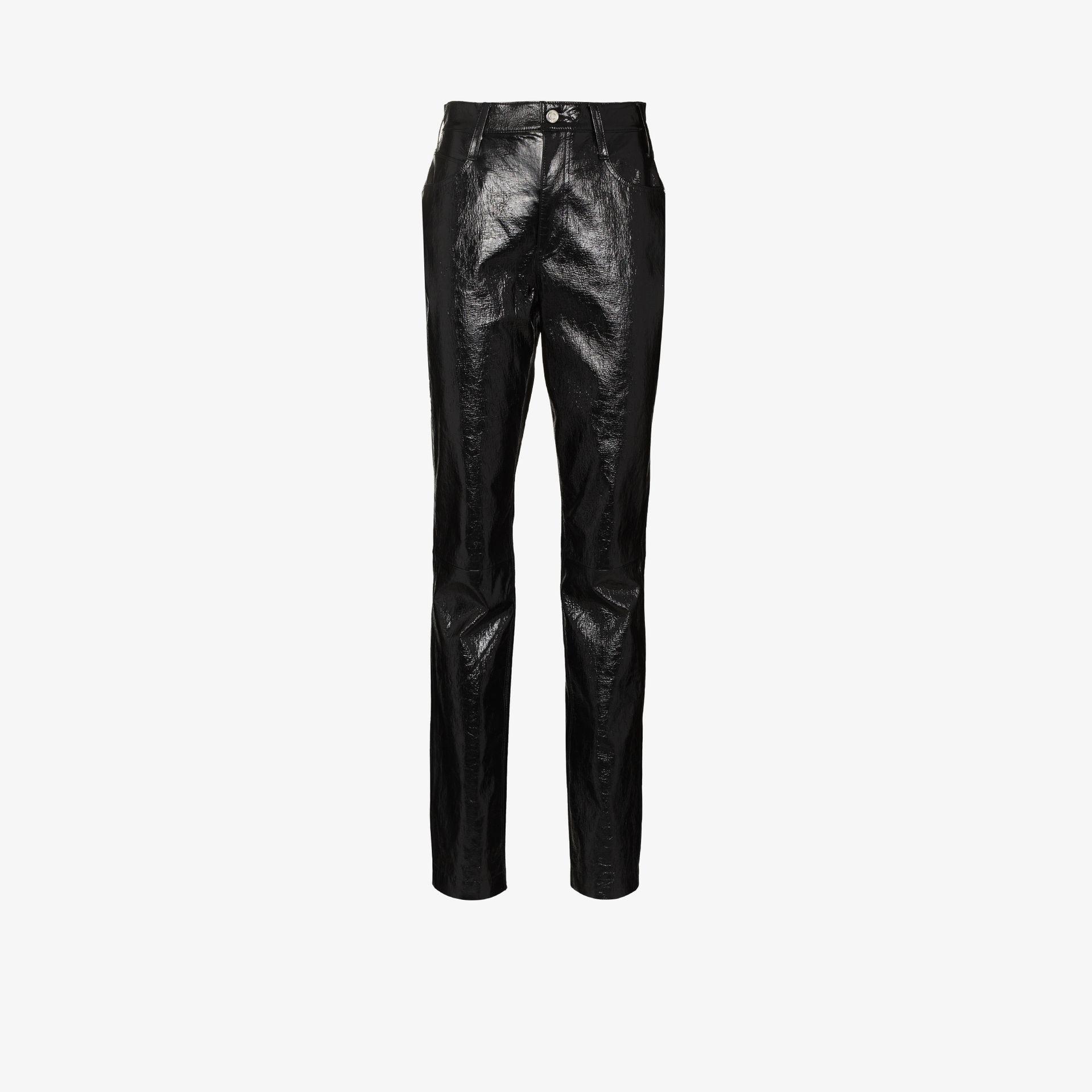 RTA Arwen Patent Leather Trousers in Black | Lyst