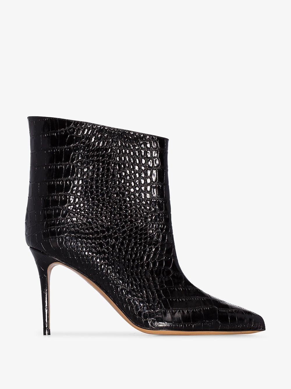 Alexandre Vauthier Leather 90mm Crocodileeffect Ankle