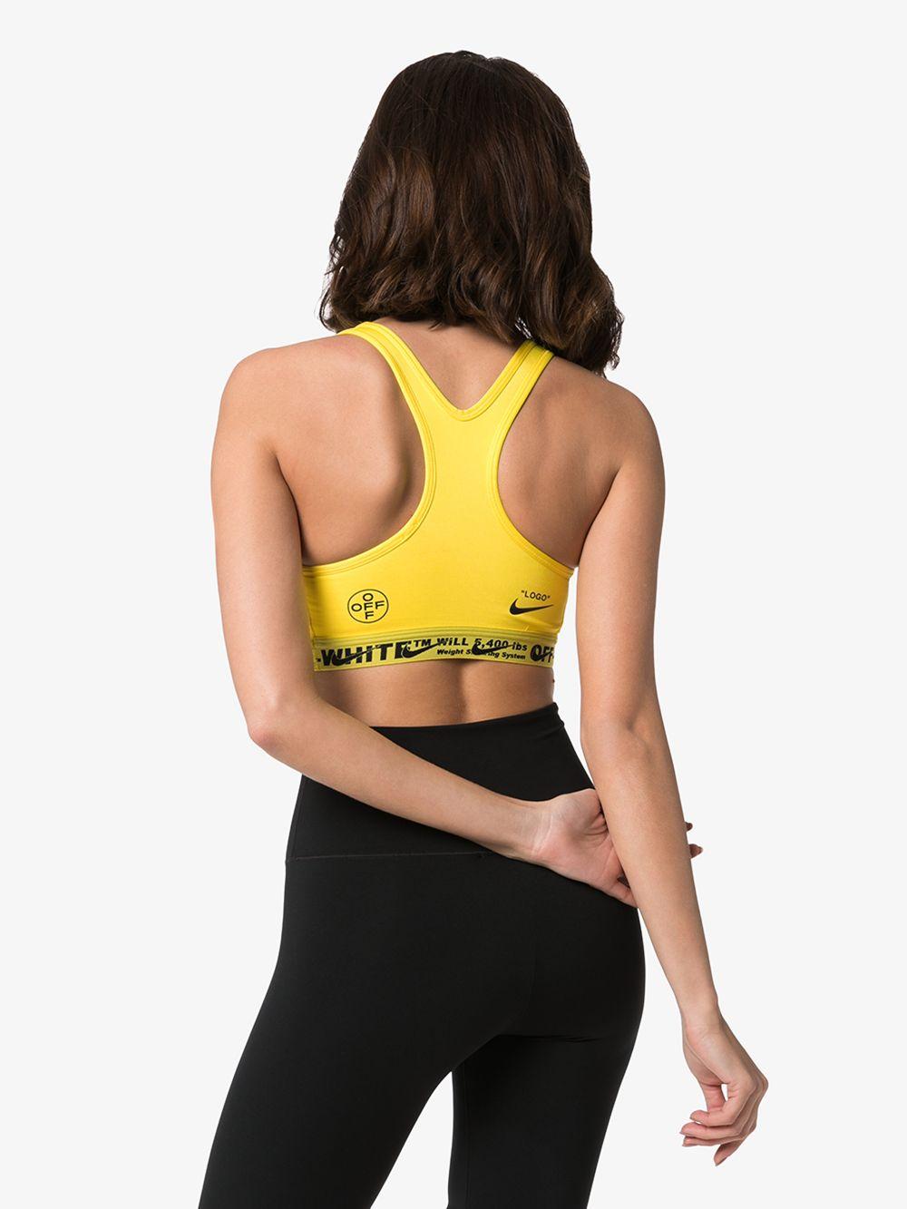 NIKE X OFF-WHITE Synthetic Off-white Bra in Yellow | Lyst