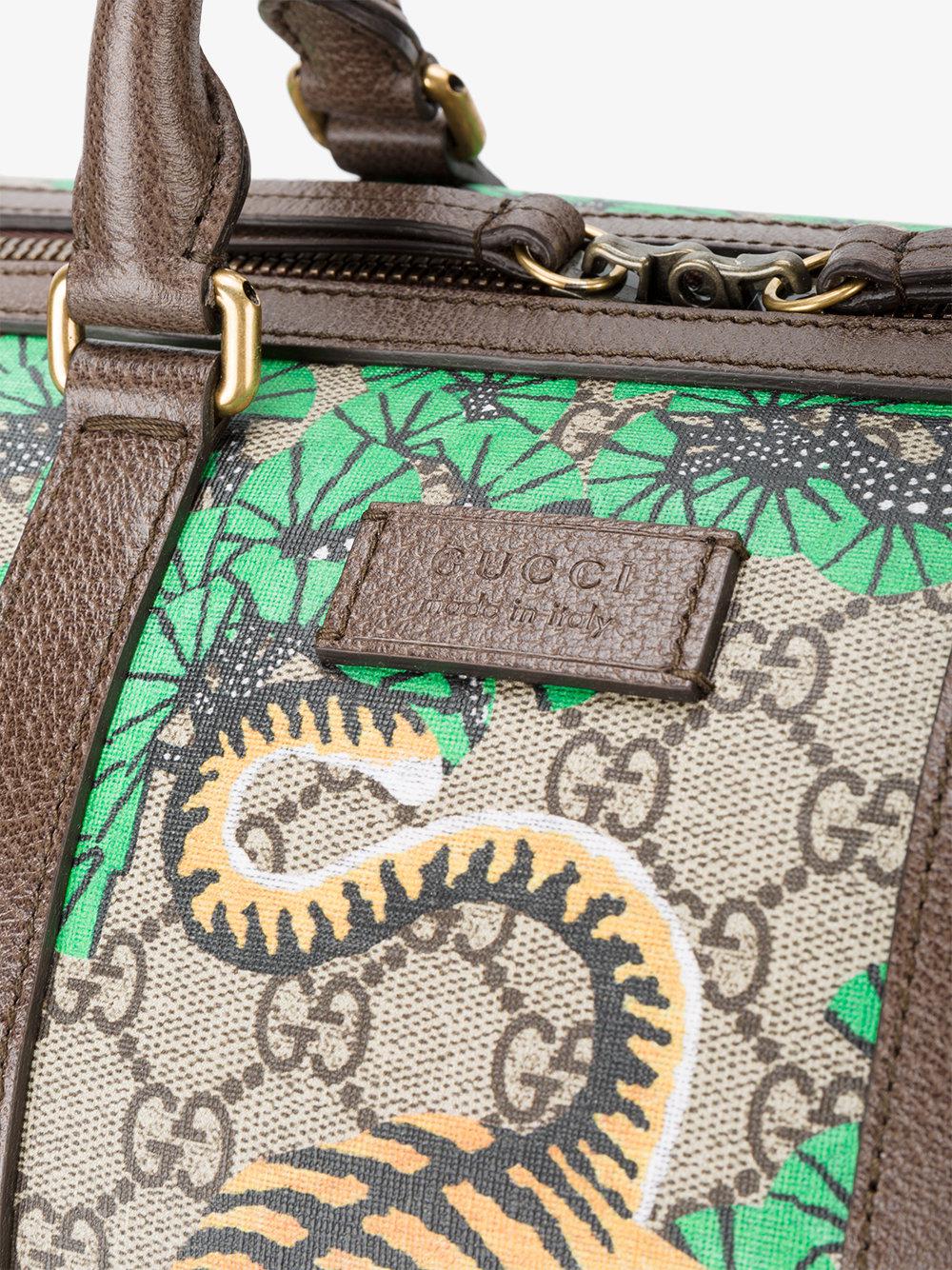 Gucci Bengal Gg Supreme Duffle Bag in Brown for Men Lyst