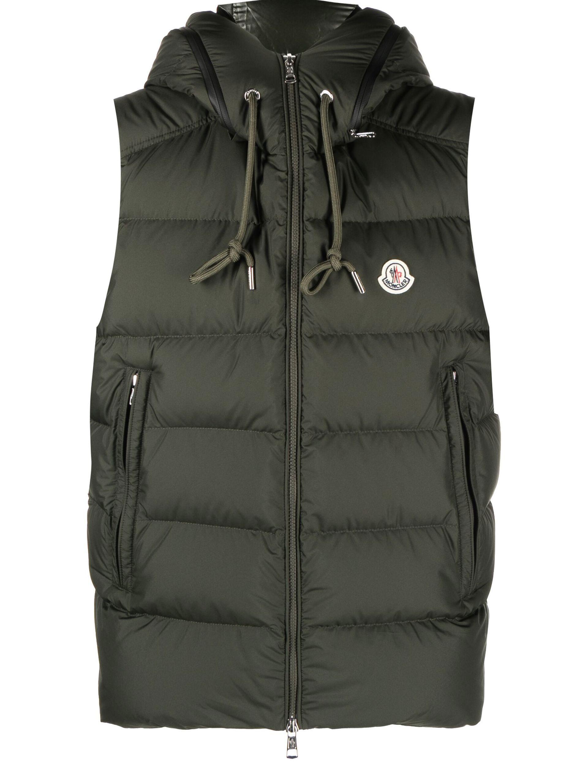 Moncler Green Cardamine Hooded Quilted Gilet for Men | Lyst