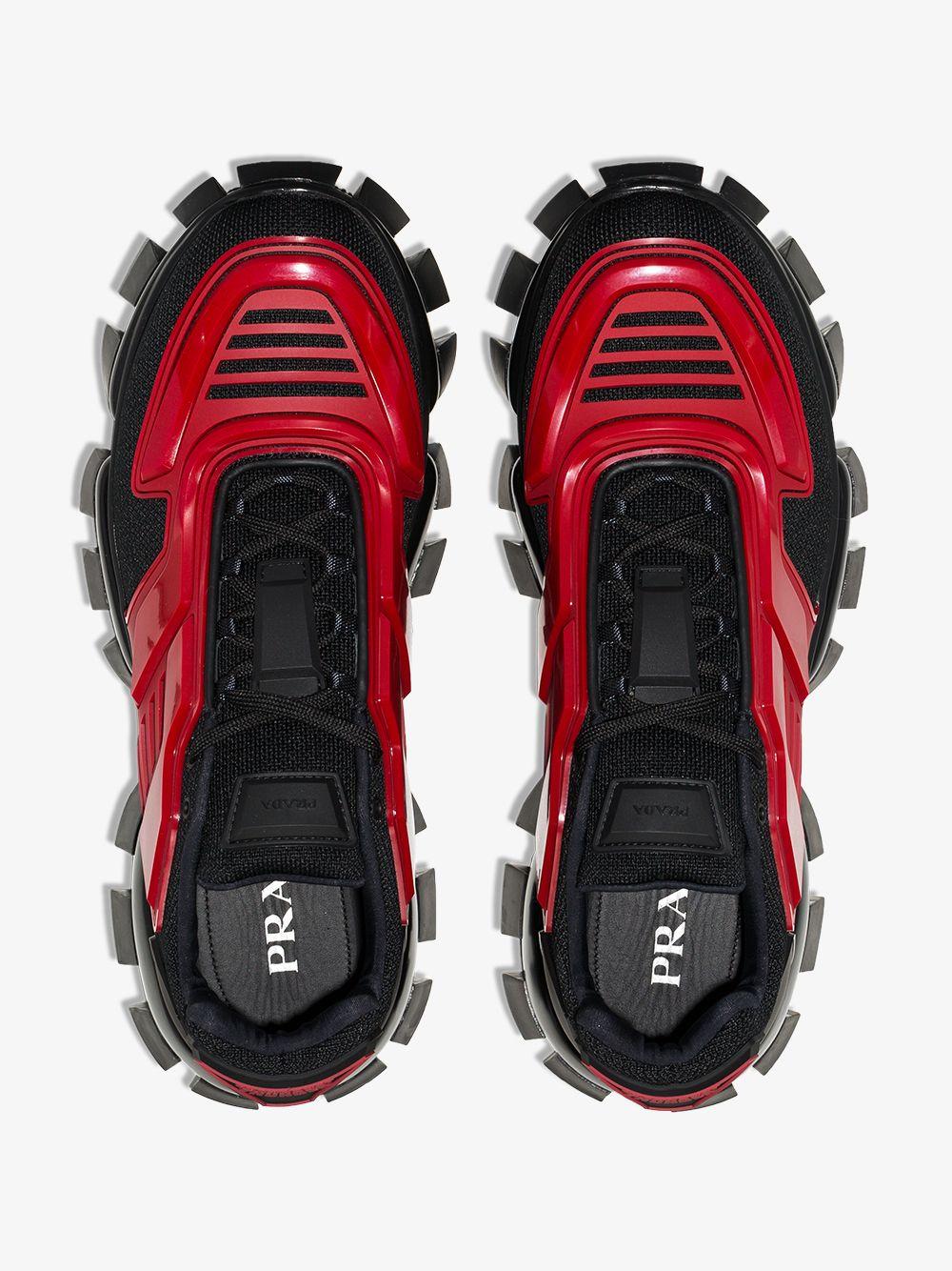 black and red prada cloudbust