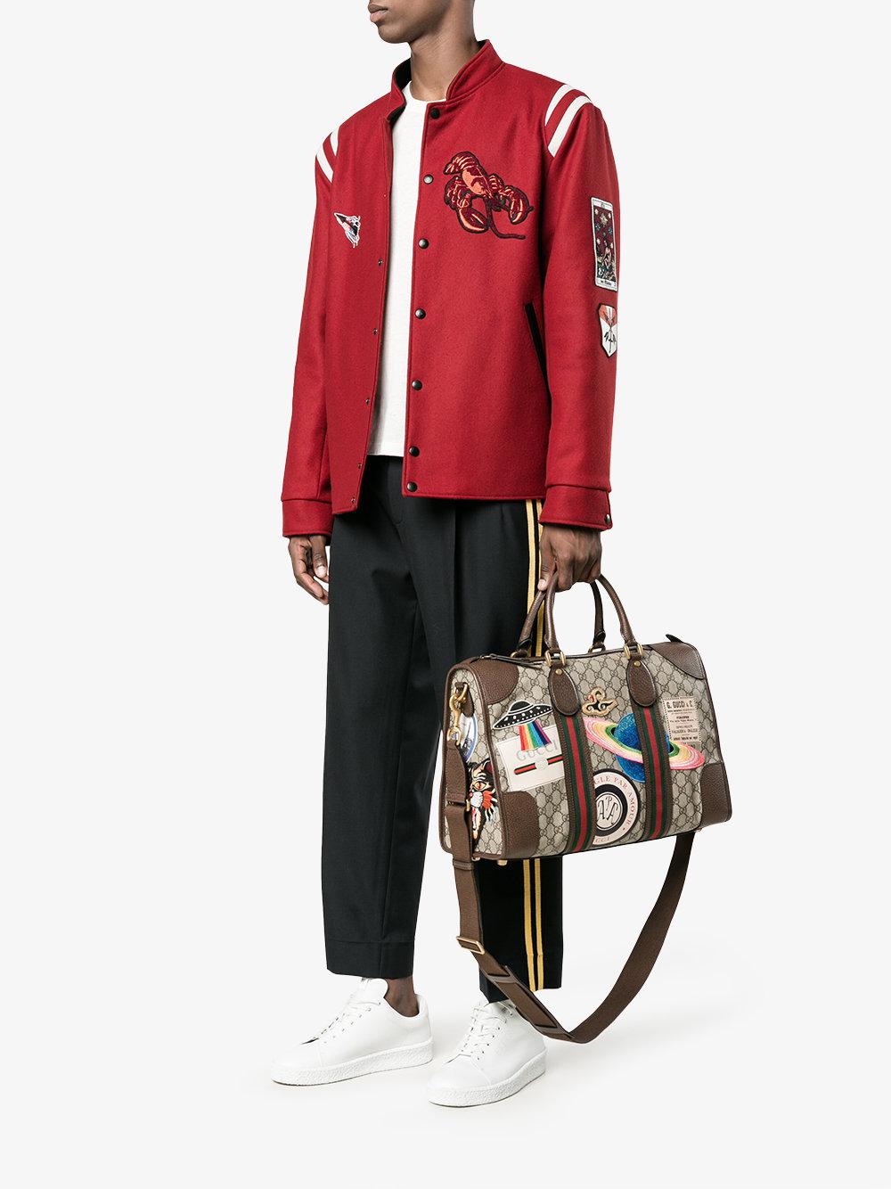 gucci courrier soft gg supreme duffle bag