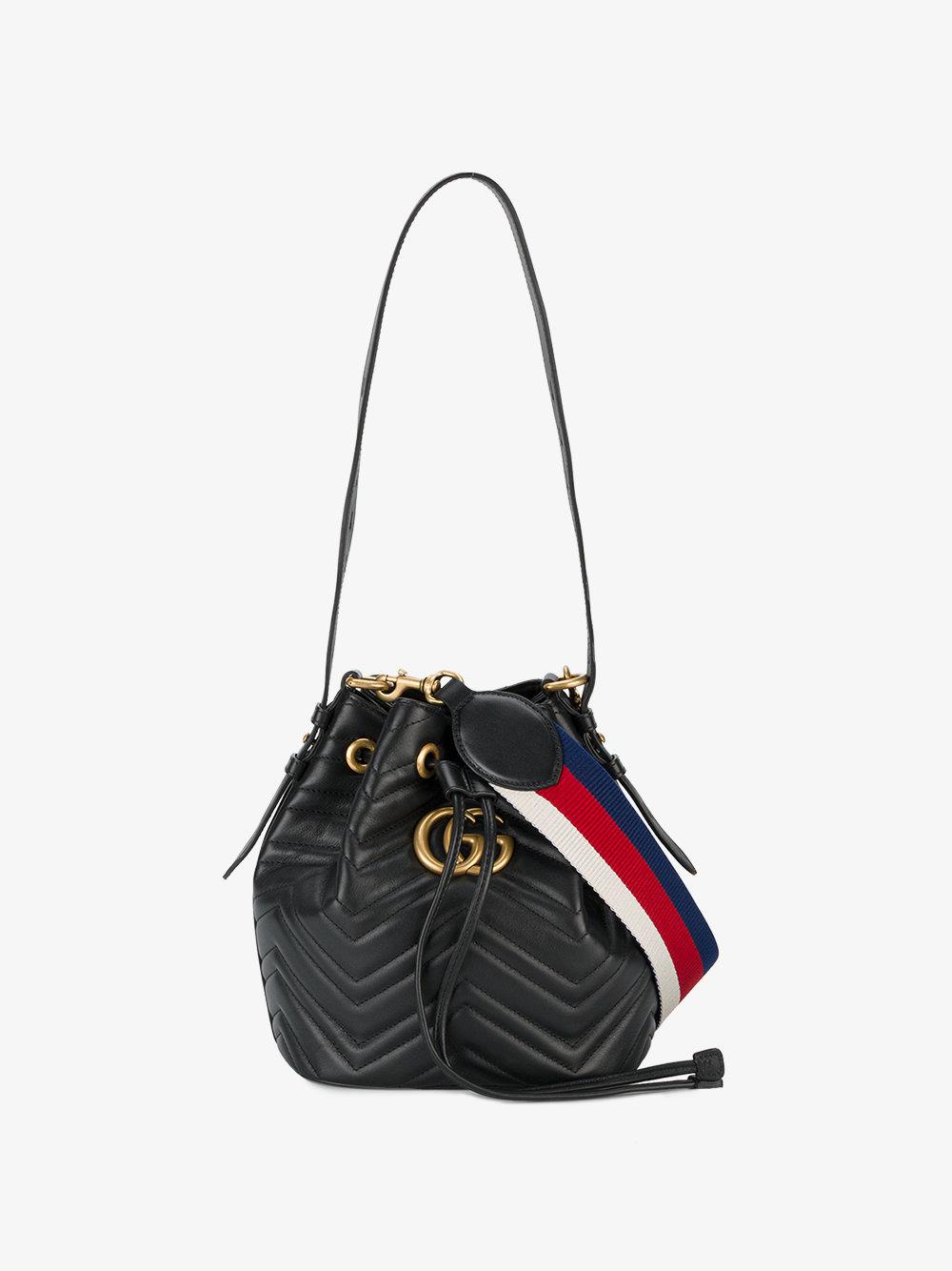 gg marmont 2.0 mini leather bucket bag