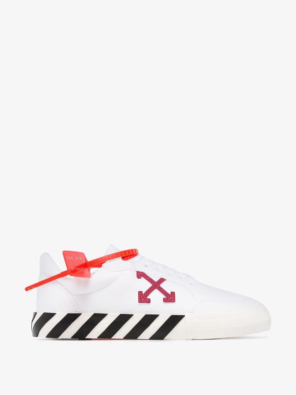Off-White c/o Virgil Abloh Low Vulcanized Canvas Sneakers in 
