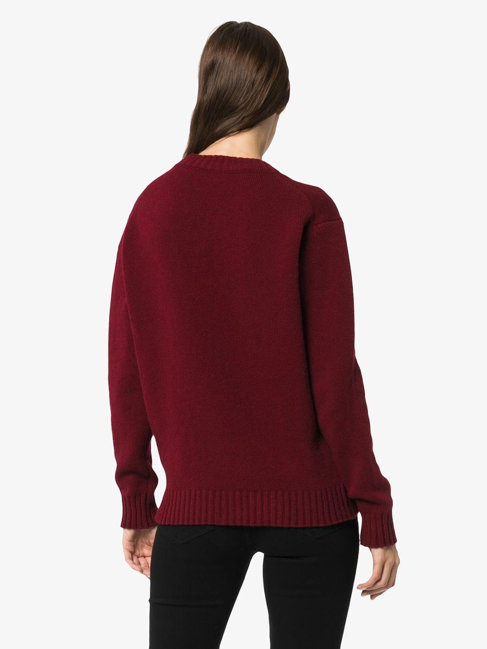 Moncler Aspen Cashmere And Wool Sweater in Burgundy (Red) | Lyst