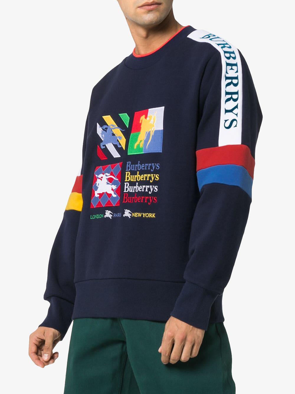 Burberry Multicolor Embroidered Archive Logo Sweatshirt Burberry |  lupon.gov.ph