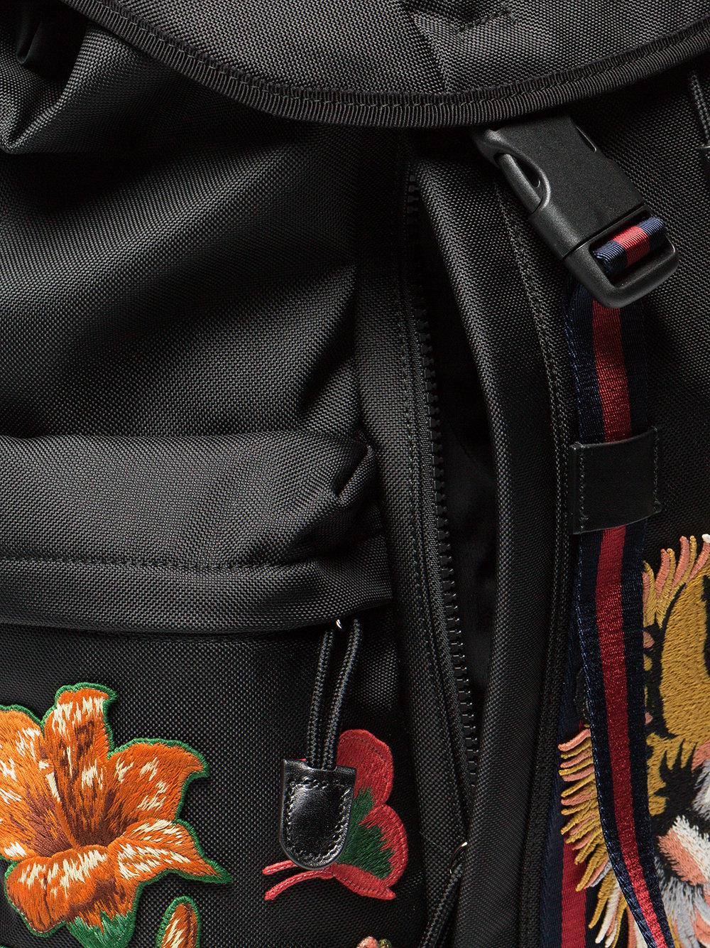 Gucci tiger embroidered backpack sale