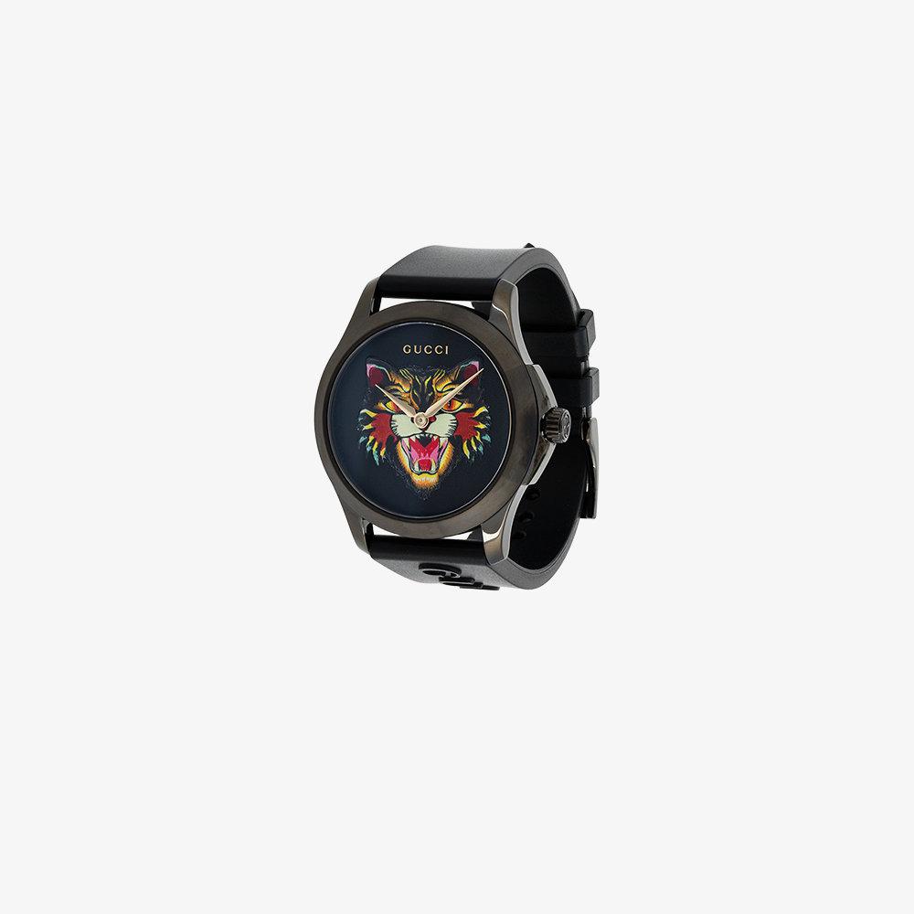 Gucci Leather G-timeless Angry Cat 