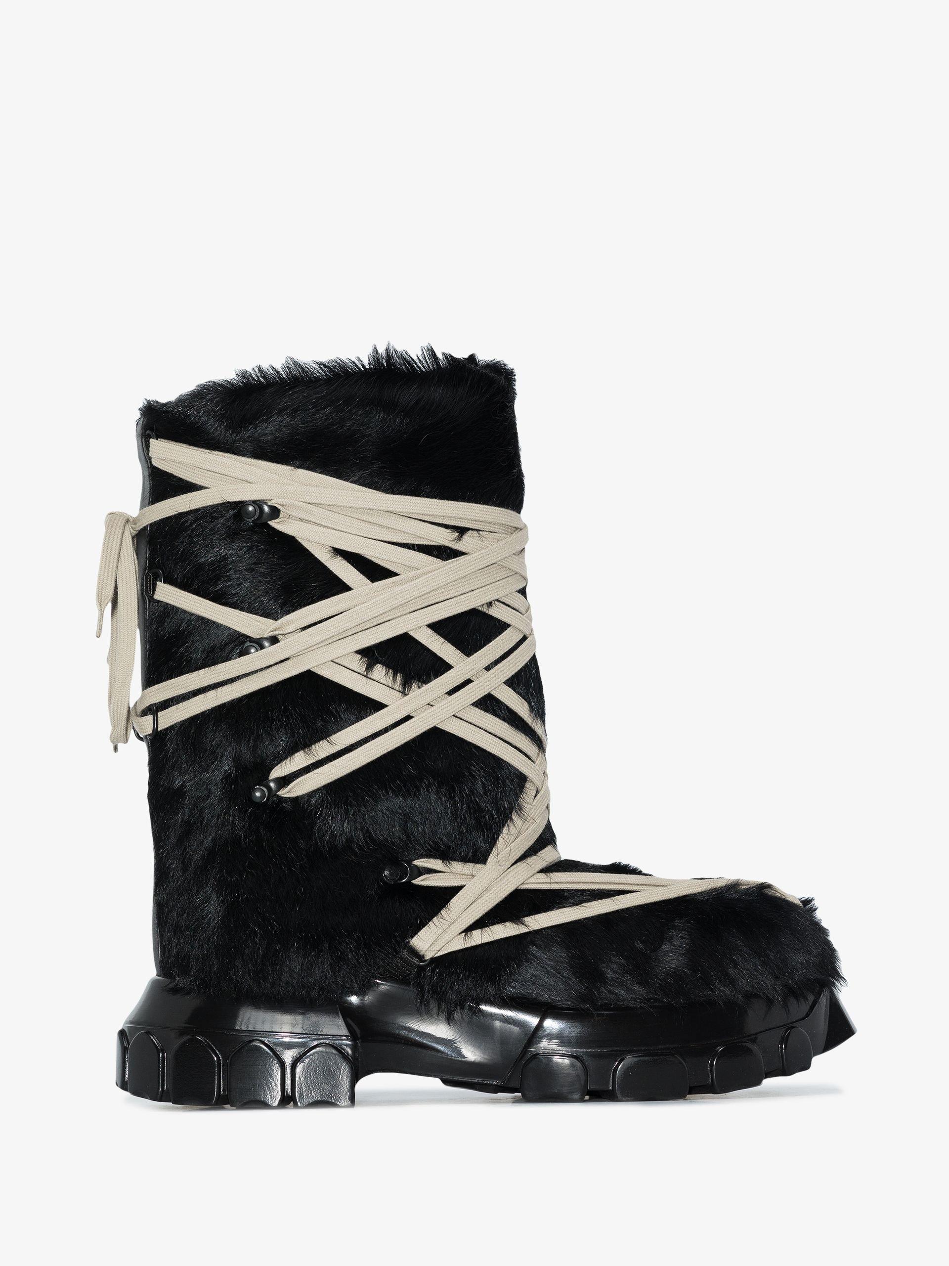 Rick Owens Lunar Lace-up Boots in Black for Men | Lyst