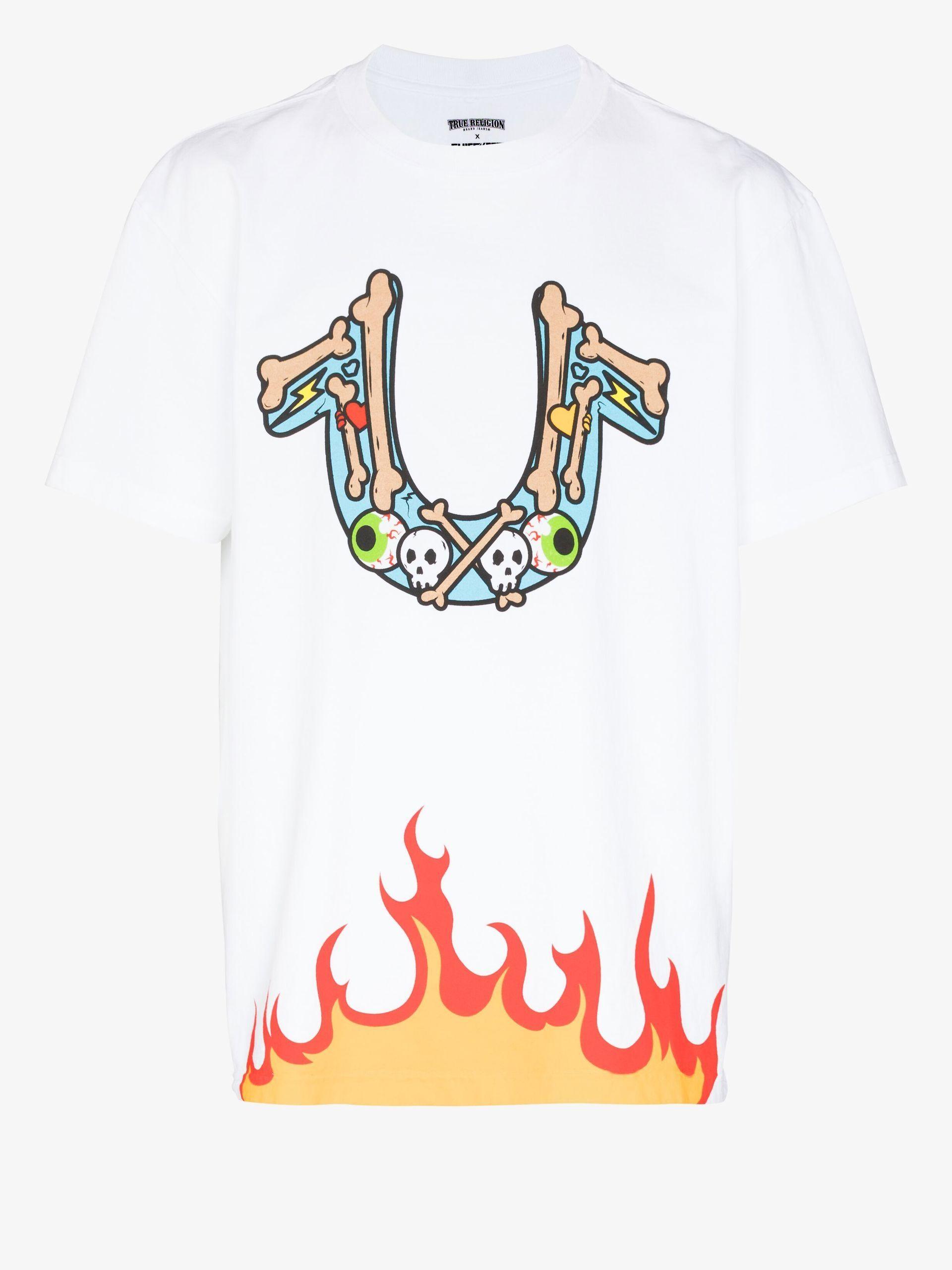 True Religion X Chief Keef White Horseshoe Logo Print Cotton T-shirt for  Men | Lyst