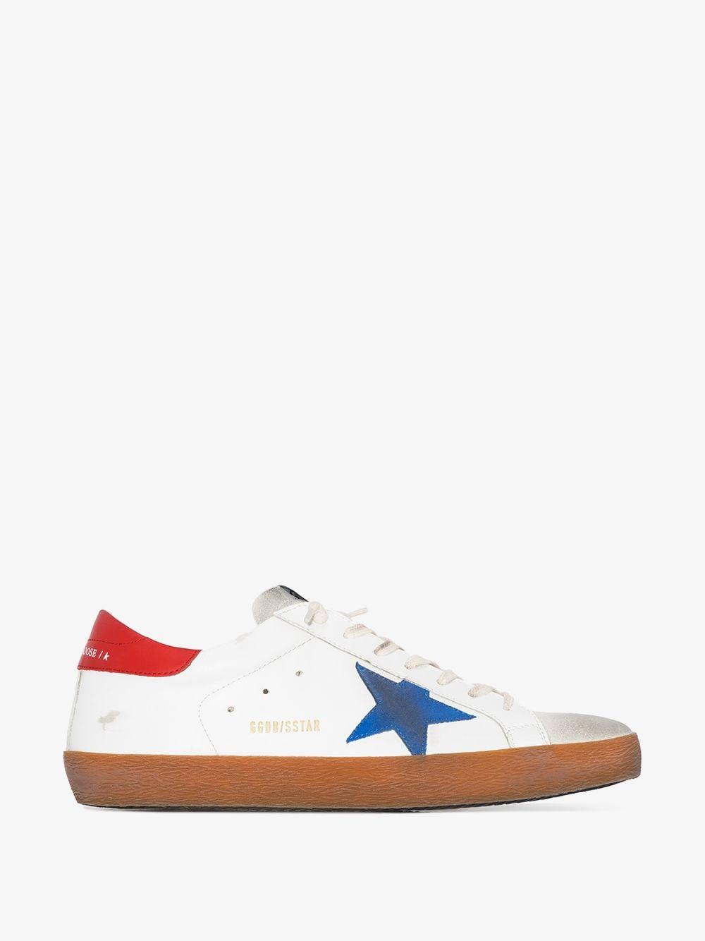 Golden Goose Deluxe Brand And Red Superstar Leather Sneakers in White ...