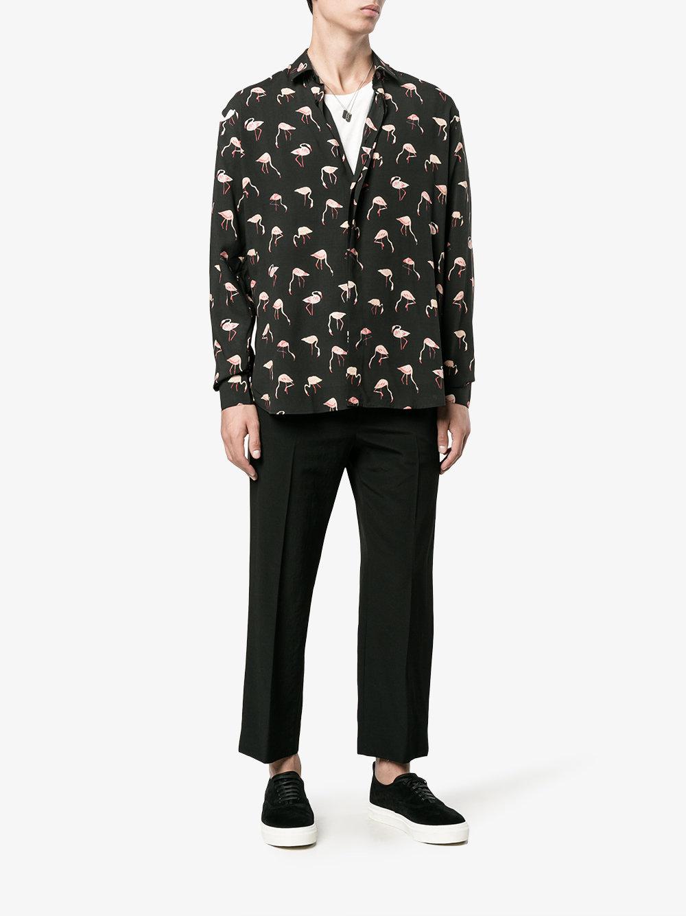 Saint Laurent Flamingo Print Shirt in 