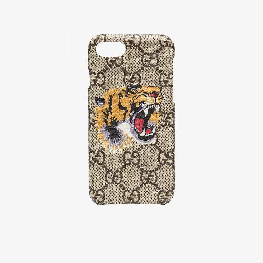Gucci Canvas Tiger Print Iphone 8 Case for Men - Lyst