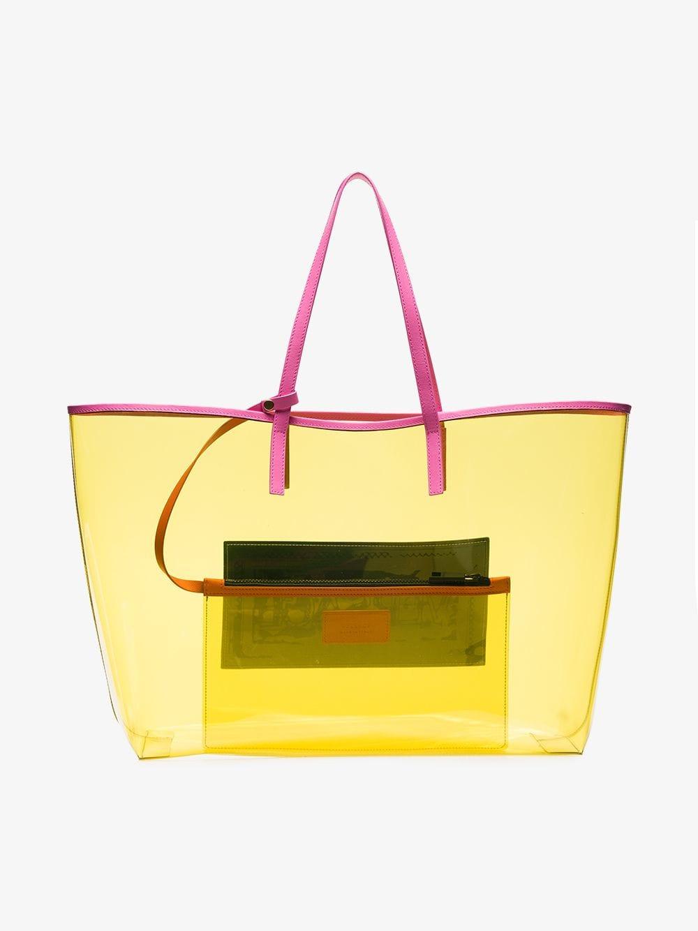 versace clear tote bag