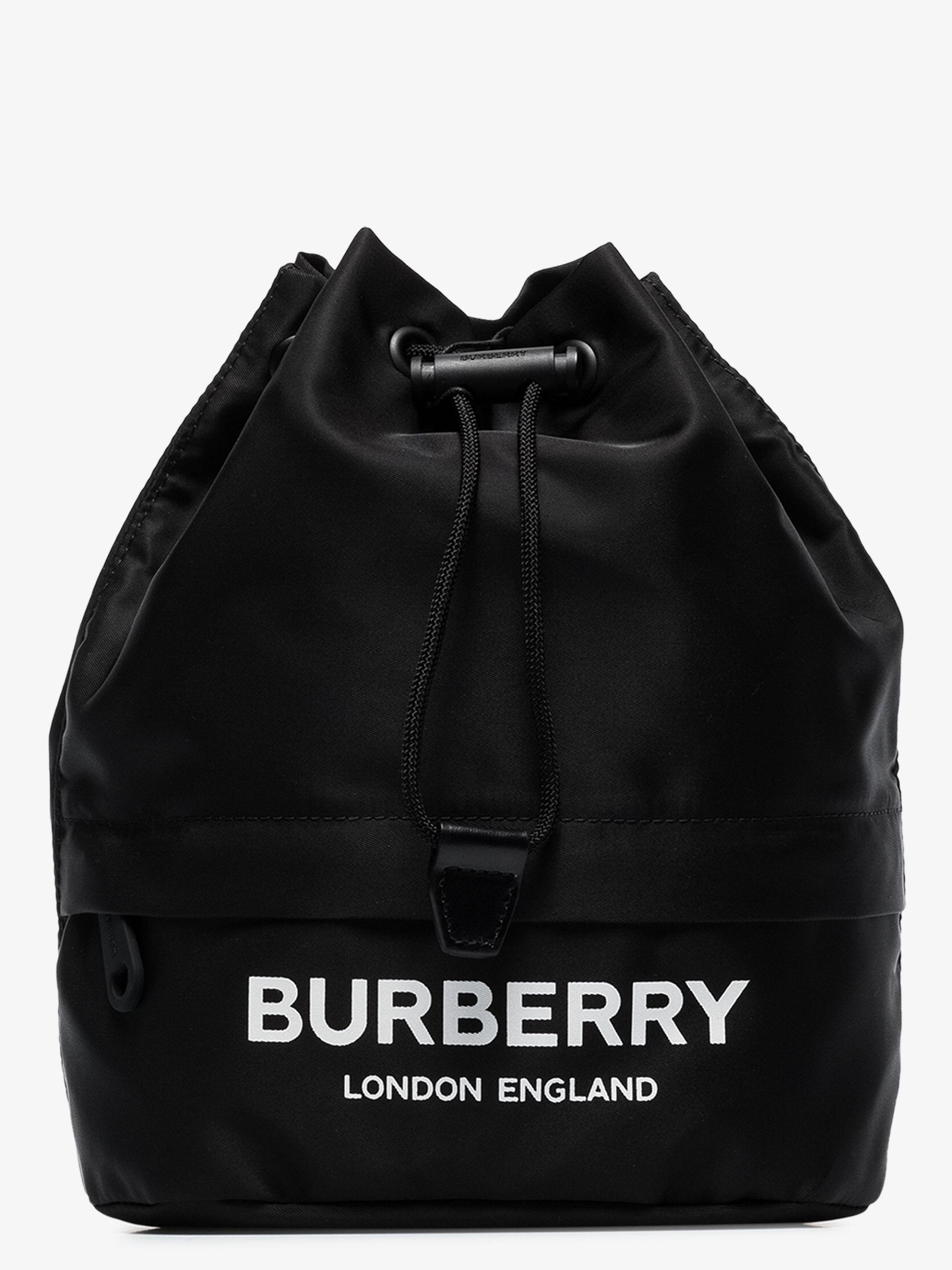 Burberry Synthetic Black Phoebe Mini Nylon Bucket Bag - Save 33% | Lyst