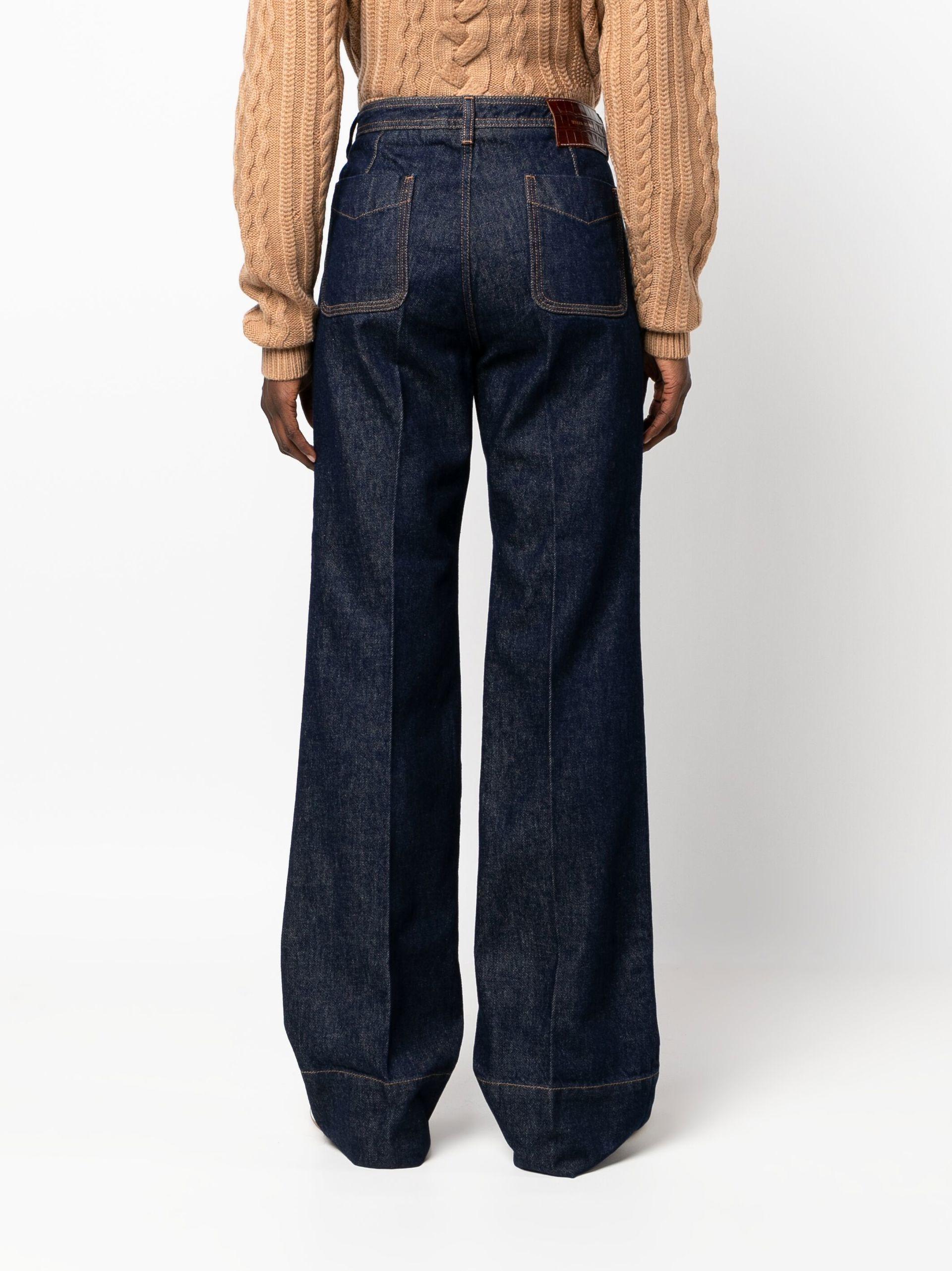 Wales Bonner Brooklyn Wide-leg Jeans in Blue | Lyst