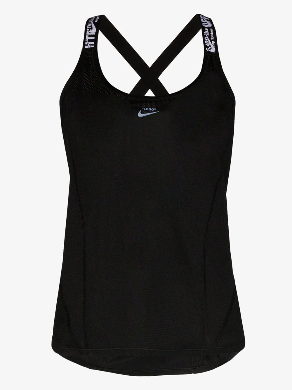 Nike X Off-white Cross Back Running Tank Top in Black | Lyst