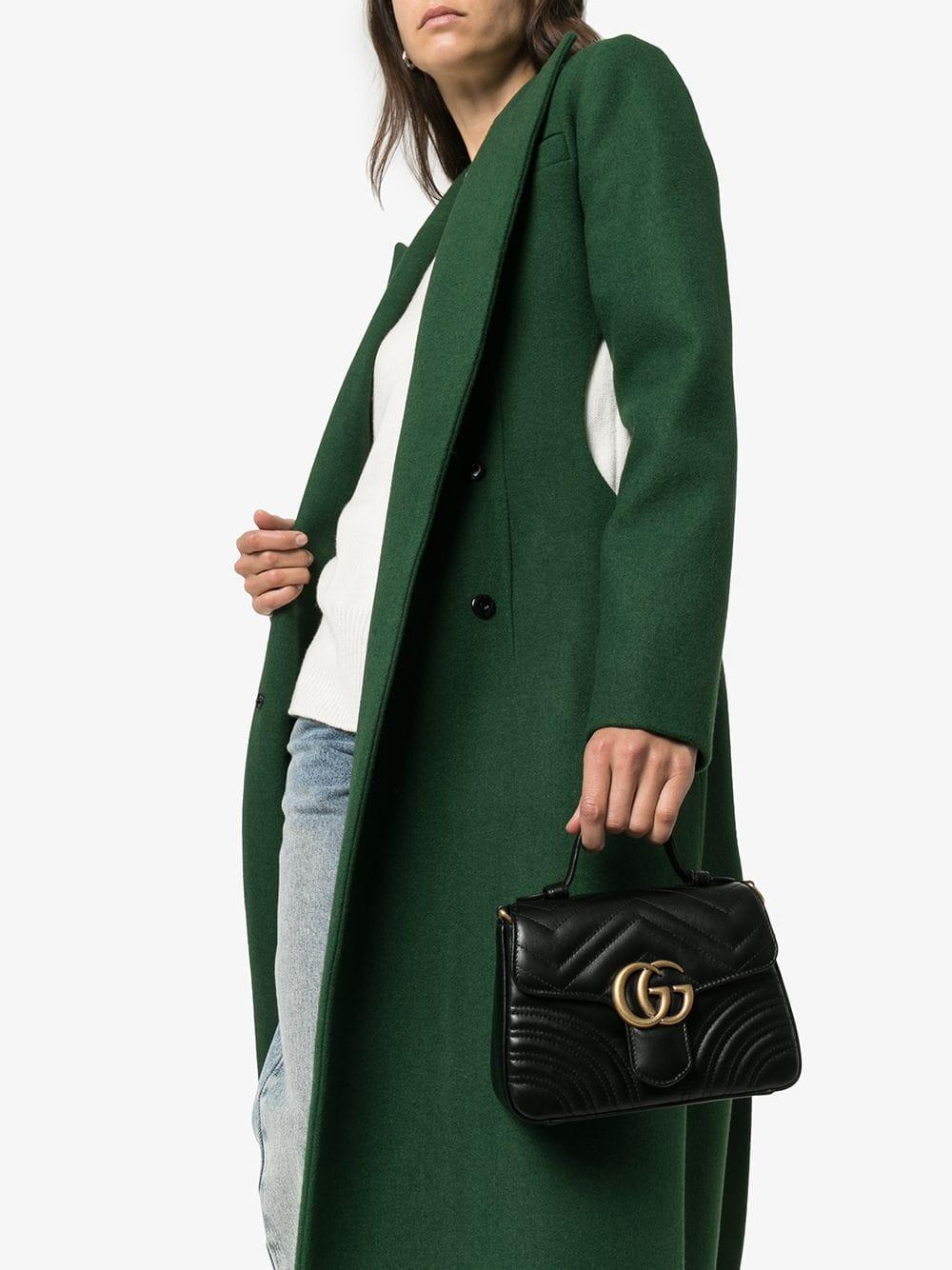 gucci marmont top handle bag mini