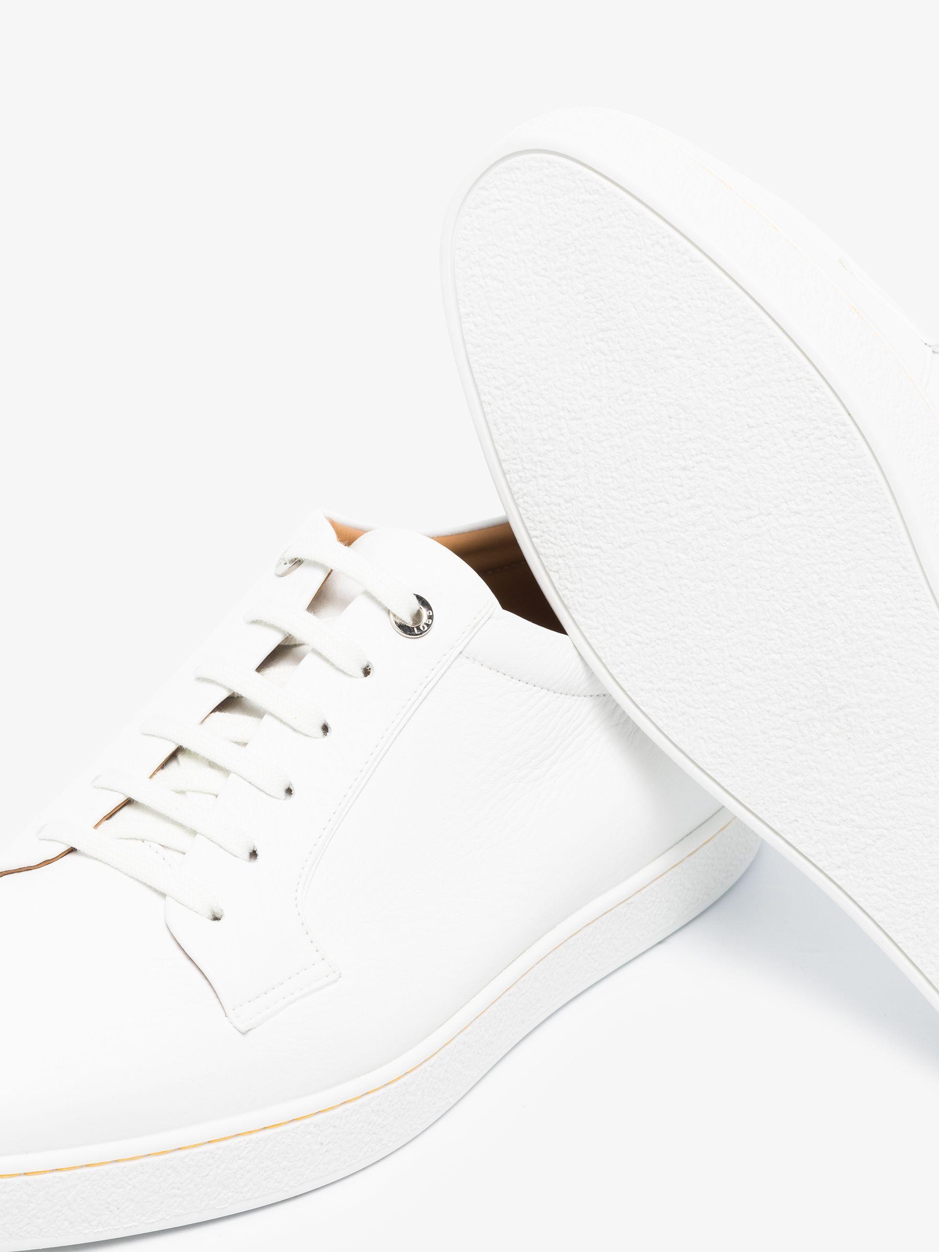 John Lobb White Molton Low Top Leather Sneakers for Men | Lyst
