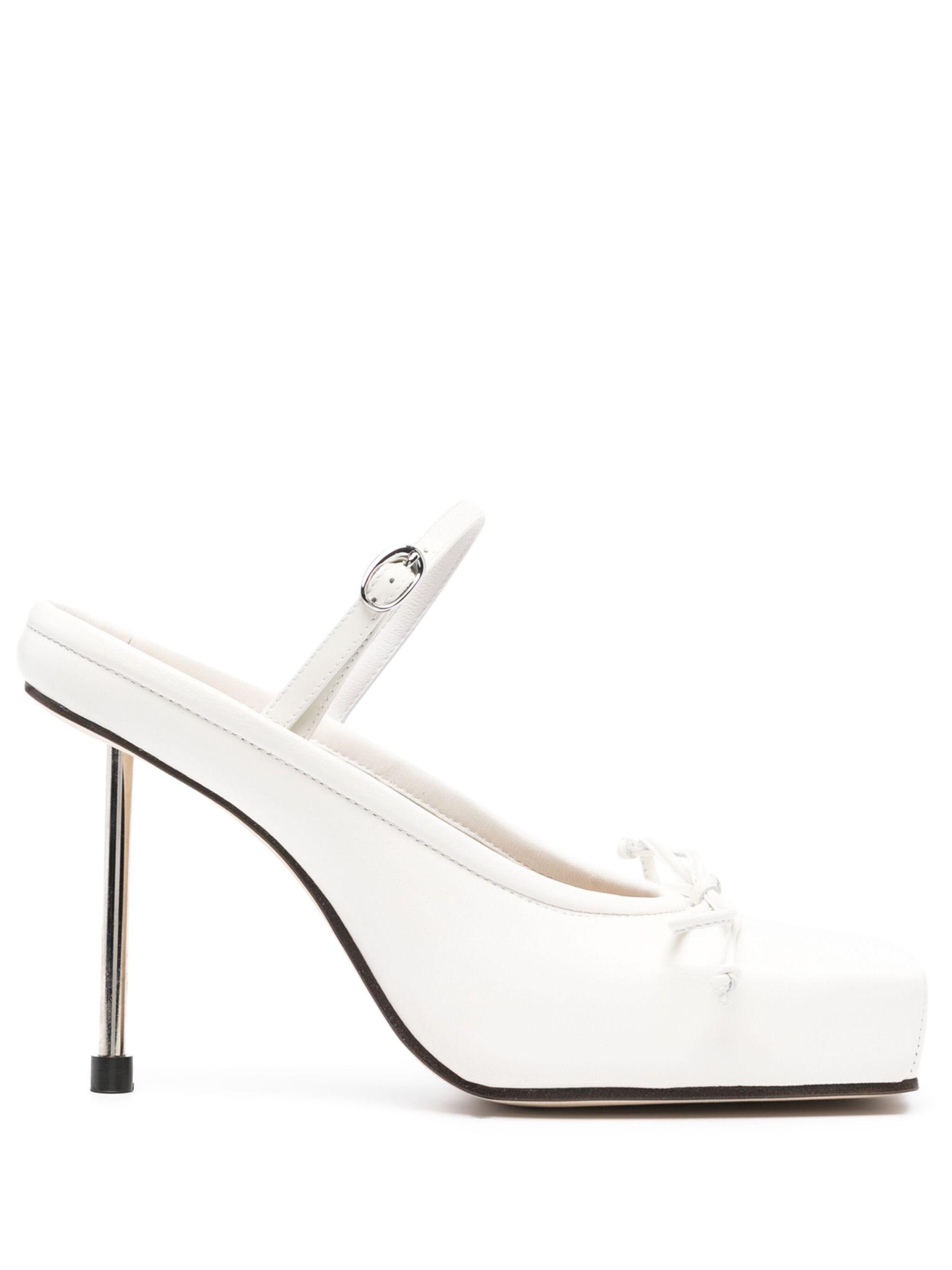 サンダル・ミュール JACQUEMUS LES MULES PLATES SABOT BALLET FLATS Les Mules Plates ballet flats in white - Jacquemus | Mytheresa