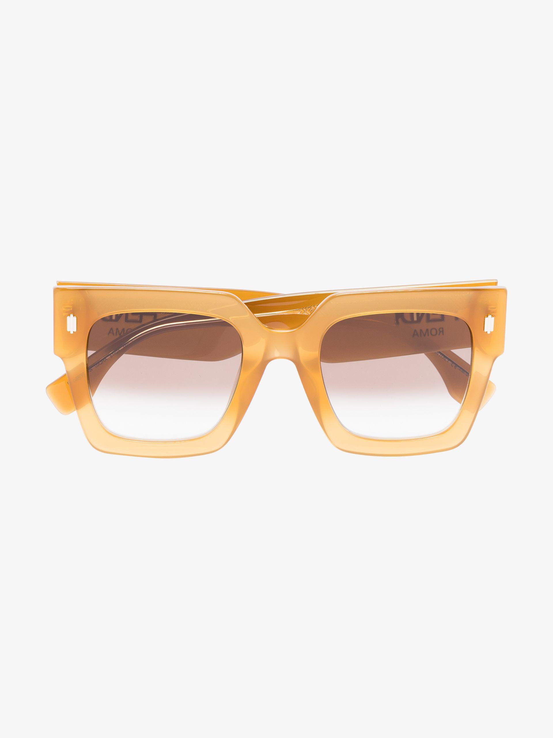 Fendi - Oversized Square-Frame Acetate And Gold-Tone Sunglasses