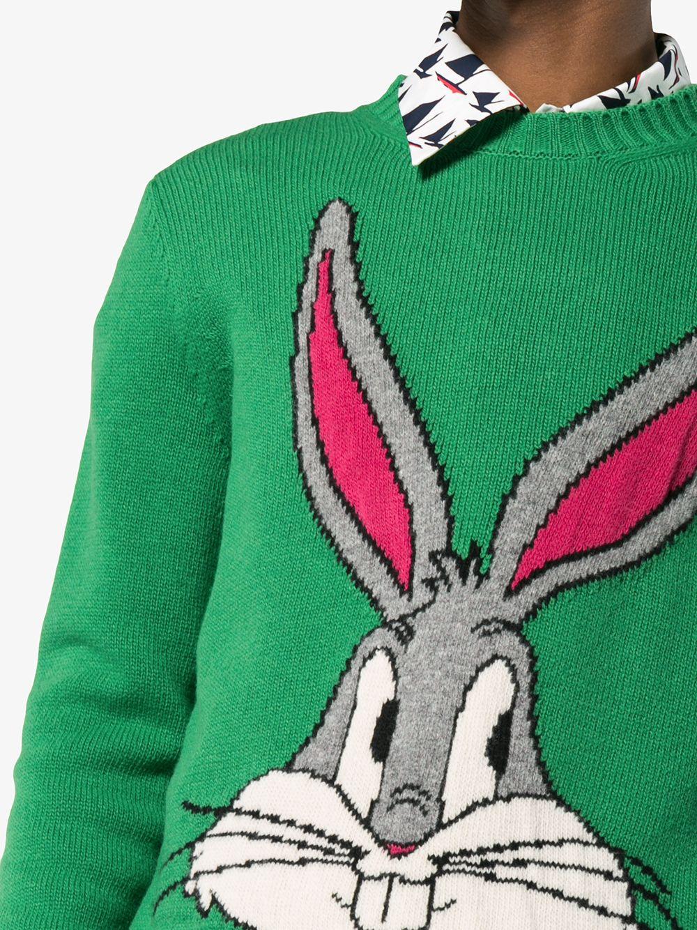 Gucci Bugs Bunny Wool Knit Sweater in Green for Men | Lyst