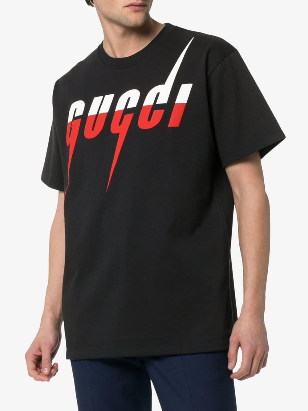 black and red gucci shirt