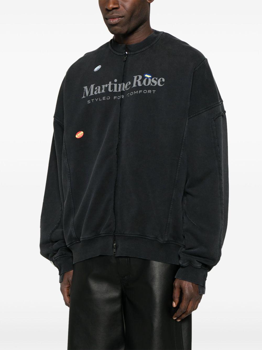 Martine Rose Zip-Up Crew-Neck Sweatshirt in Black for Men | Lyst Martine Rose Zip-Up Crew-Neck Sweatshirt in Black for Men | Lyst