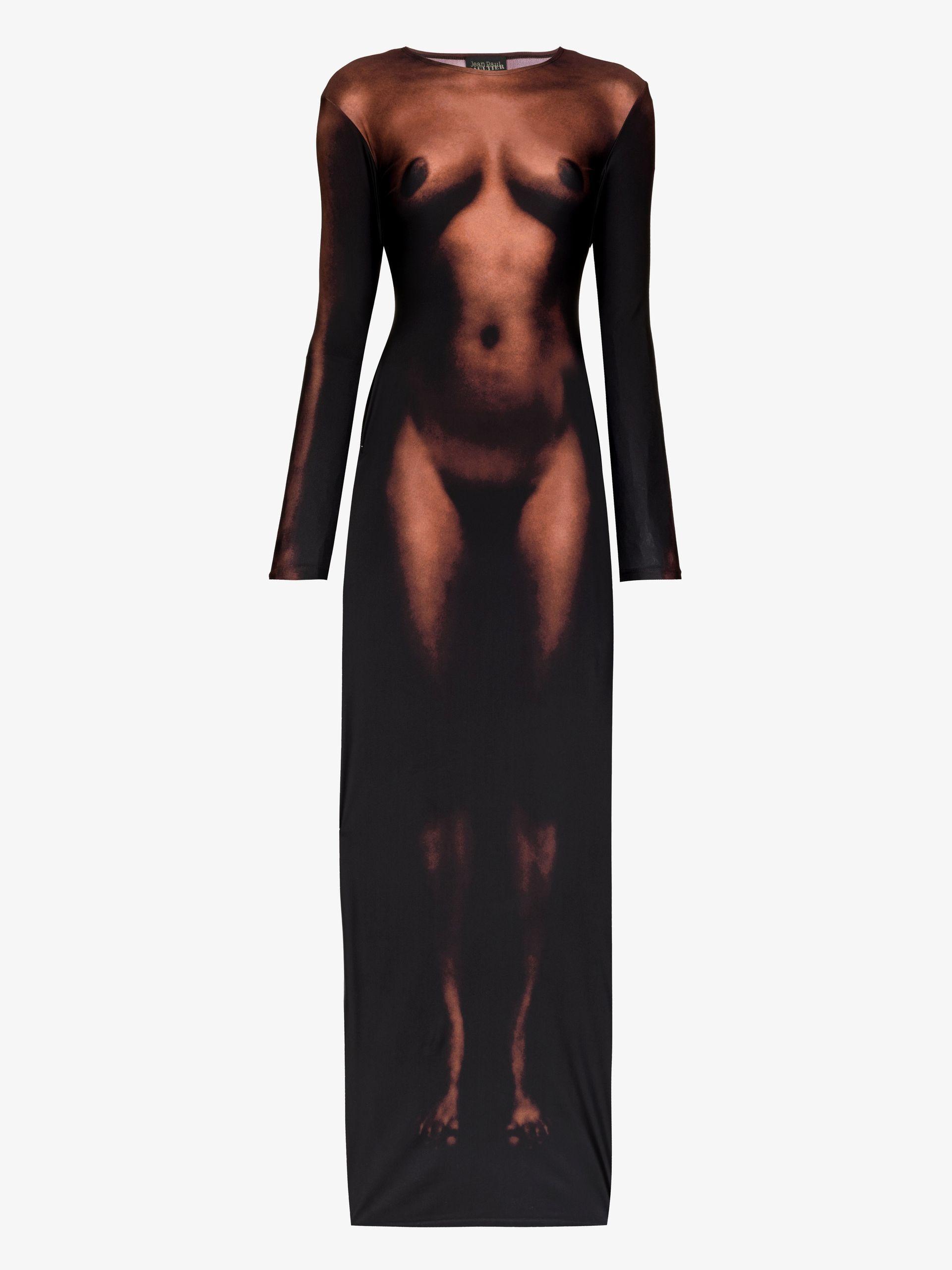 Jean Paul Gaultier X Lotta Volkova Naked Maxi Dress in Black | Lyst