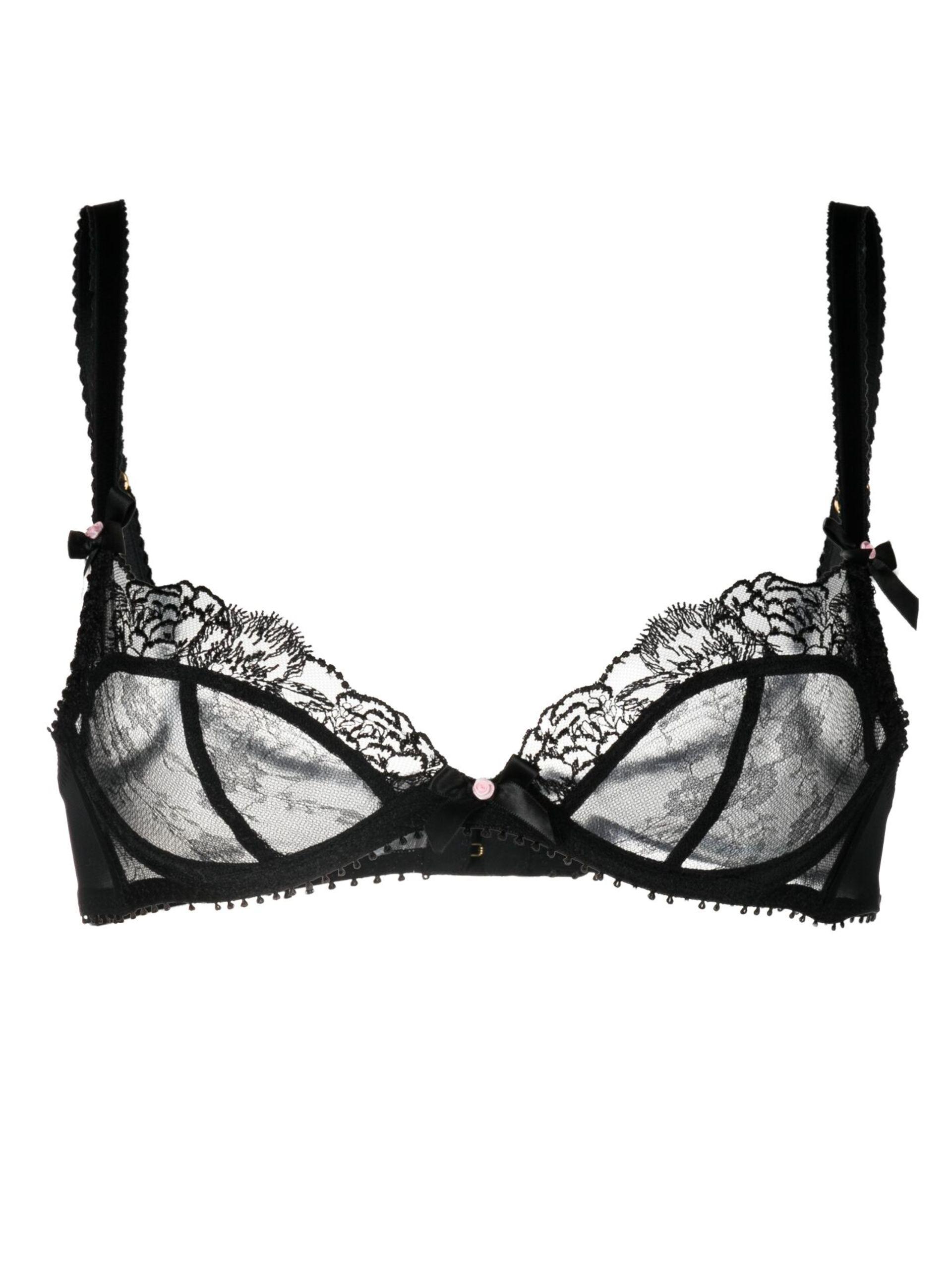 Agent Provocateur Edwina Floral-lace Tulle Bra in Black