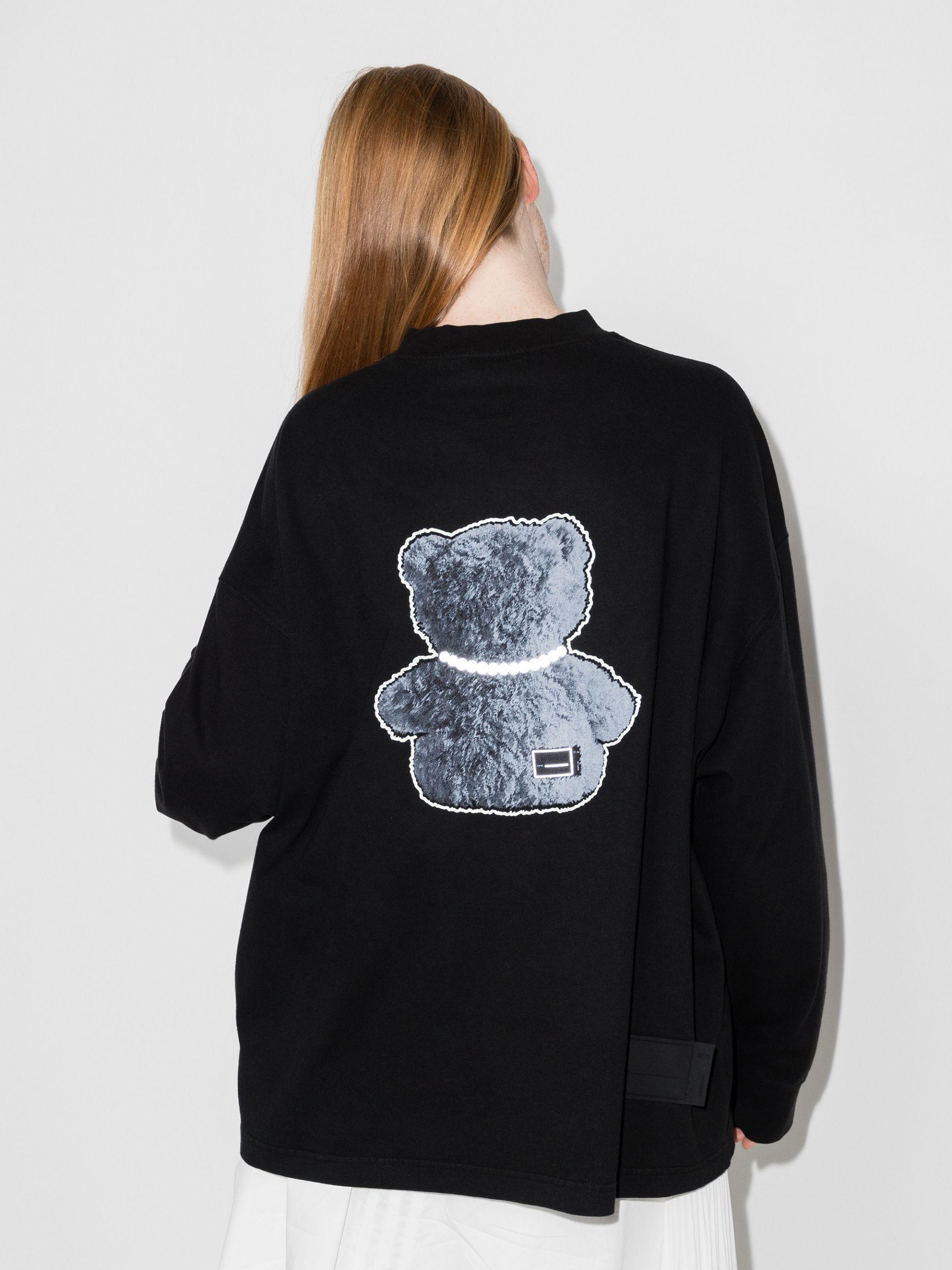 we11done Cotton Bear Print T-shirt in 