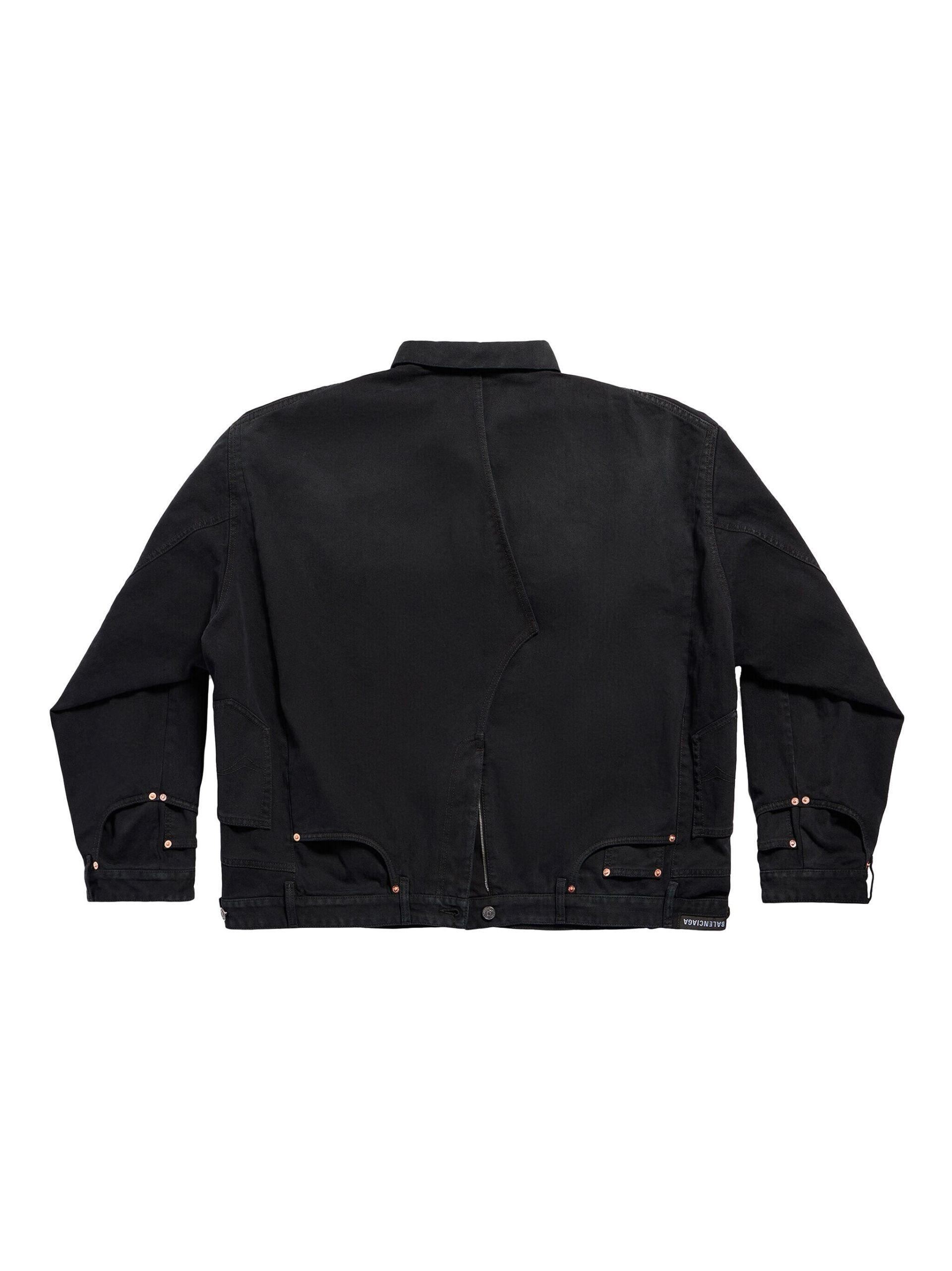 Balenciaga black hot sale denim jacket