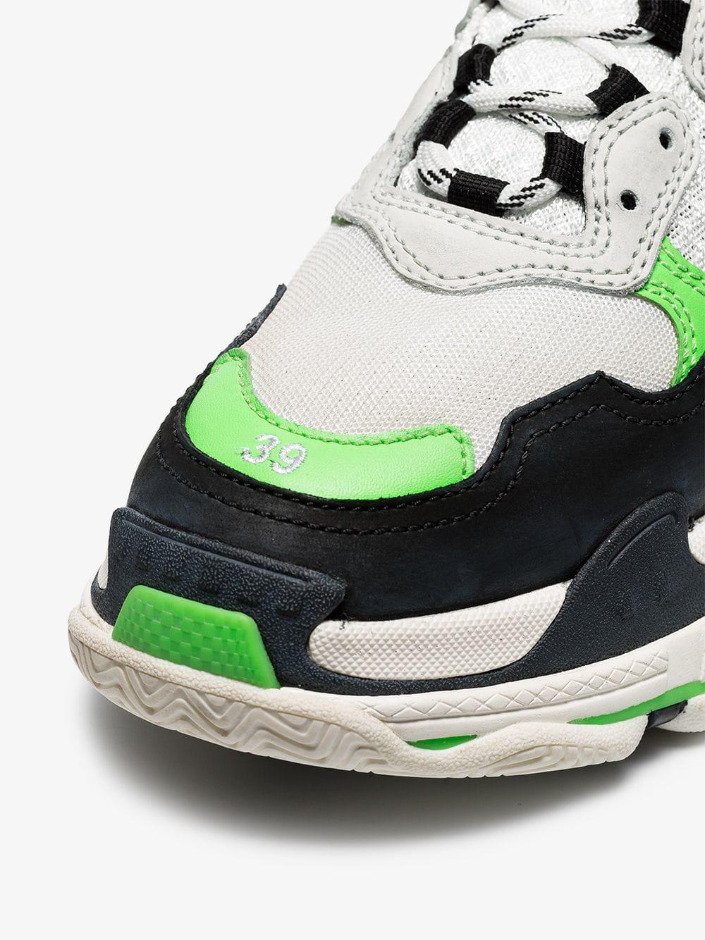 black and green triple s