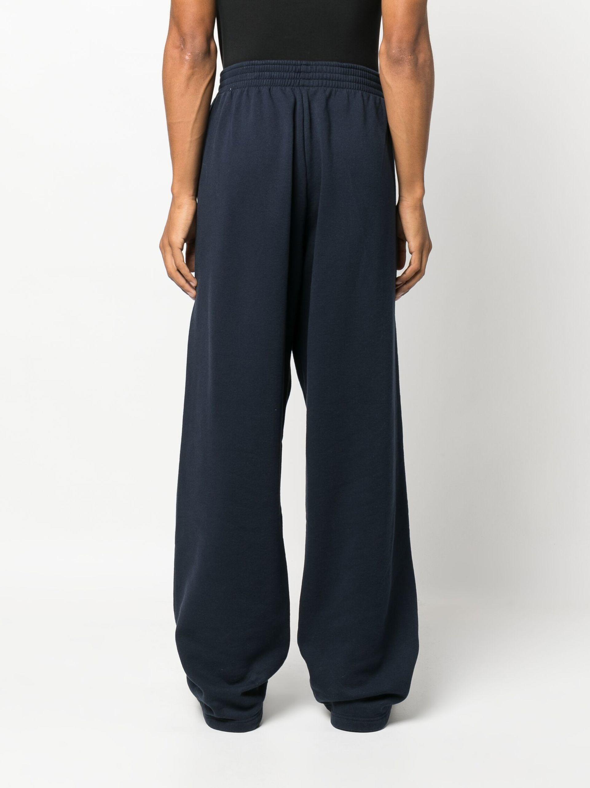 Martine Rose Wide Leg Cotton Track Pants in Blue | Lyst